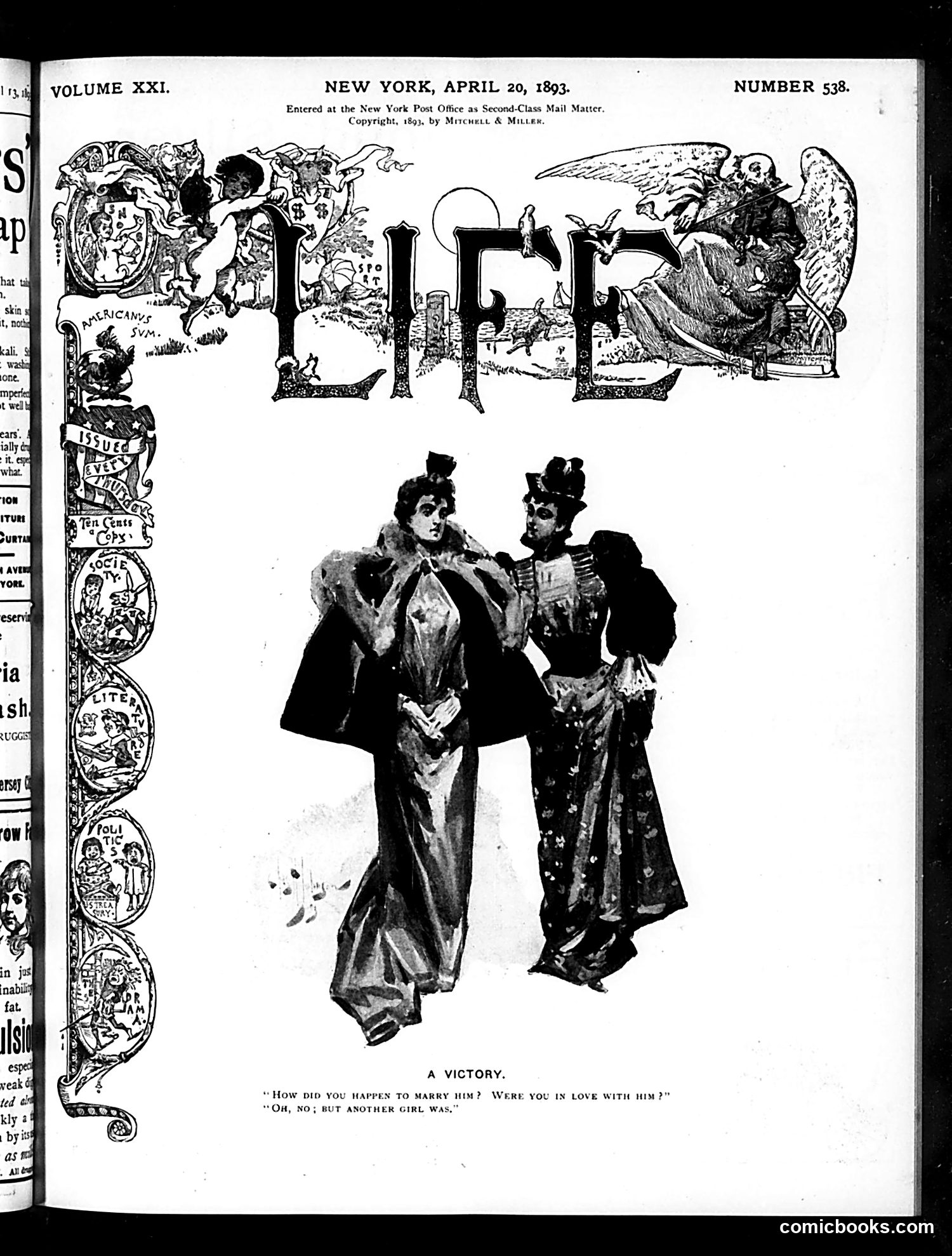 Life — April 20, 1893 — page 1: Life, 1893-04-20