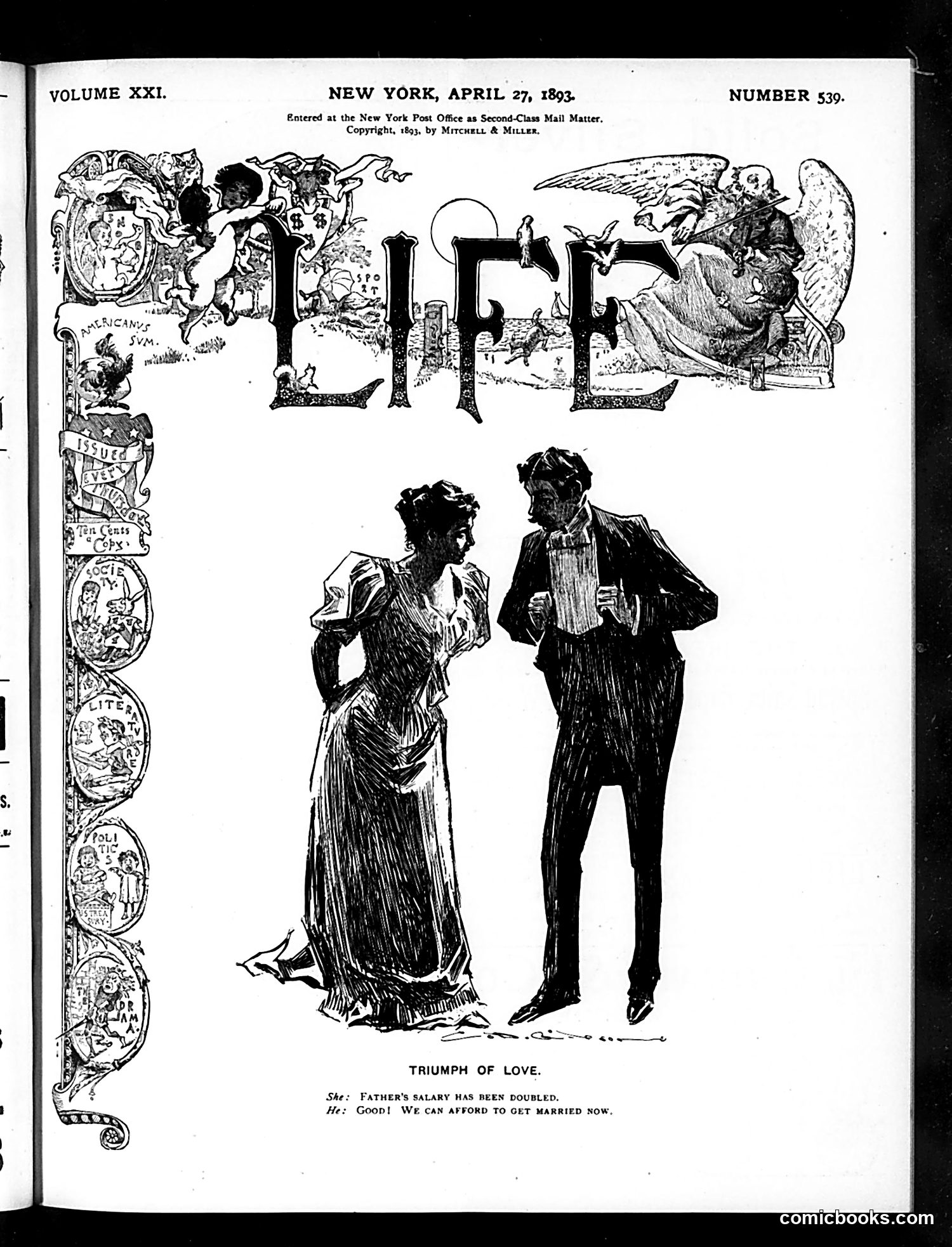 Life — April 27, 1893 — page 1: Life, 1893-04-27