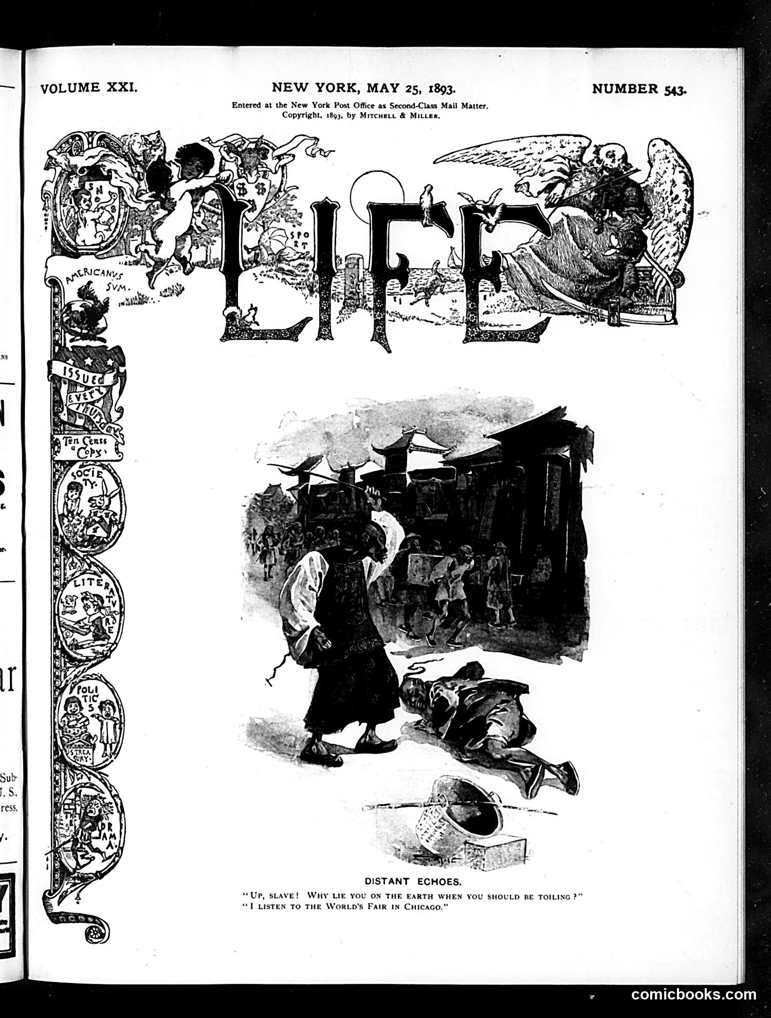 Life — May 25, 1893 — page 1: Life, 1893-05-25