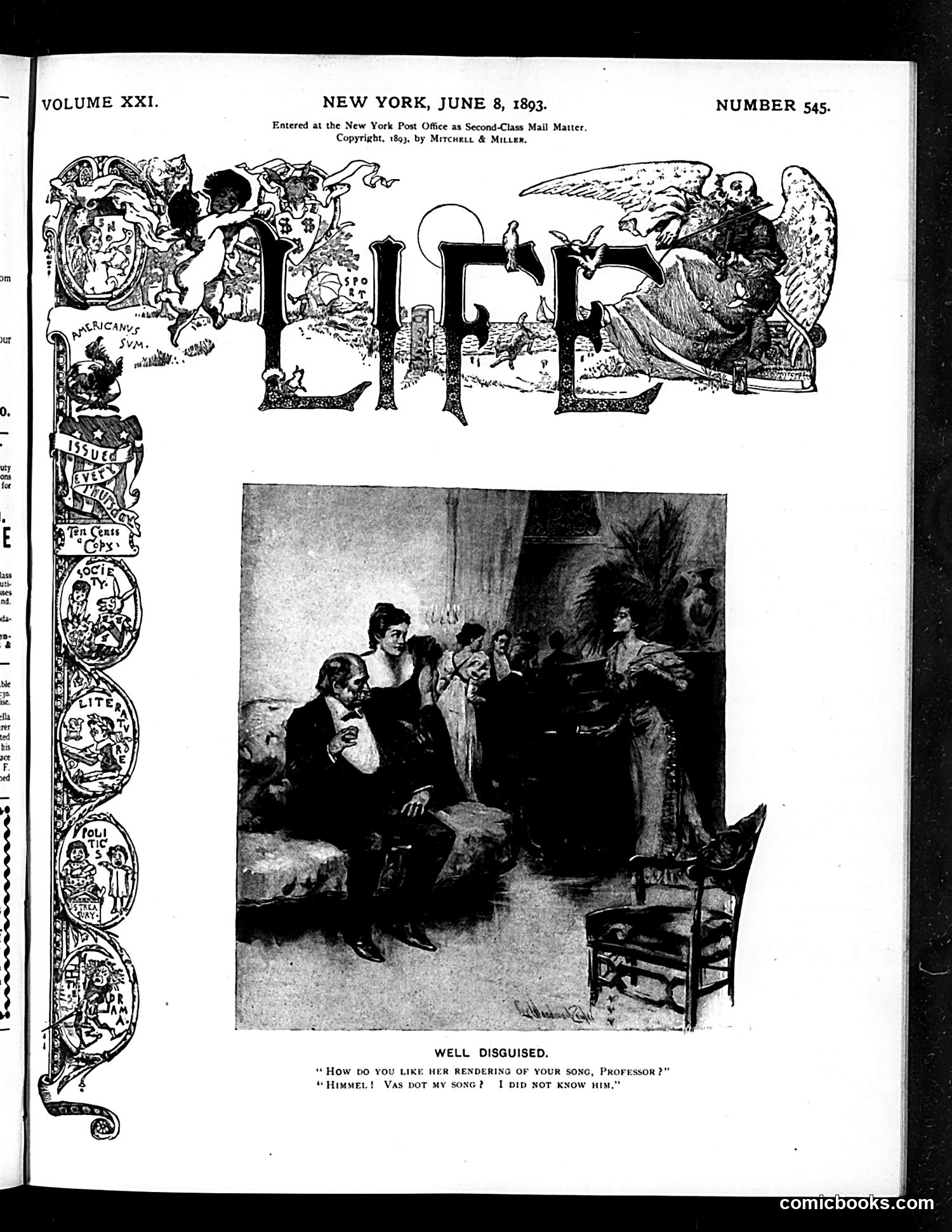 Life — June 8, 1893 — page 1: Life, 1893-06-08
