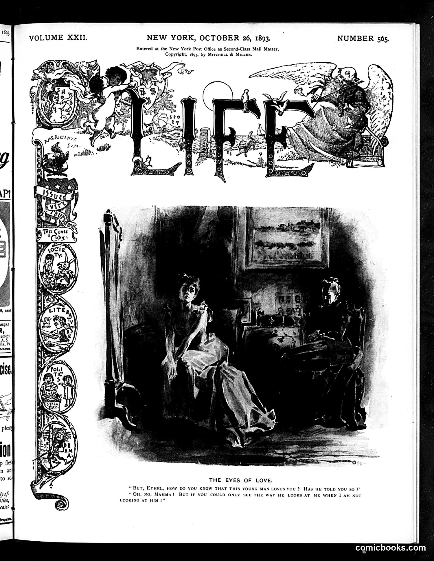 Life — October 26, 1893 — page 1: Life, 1893-10-26
