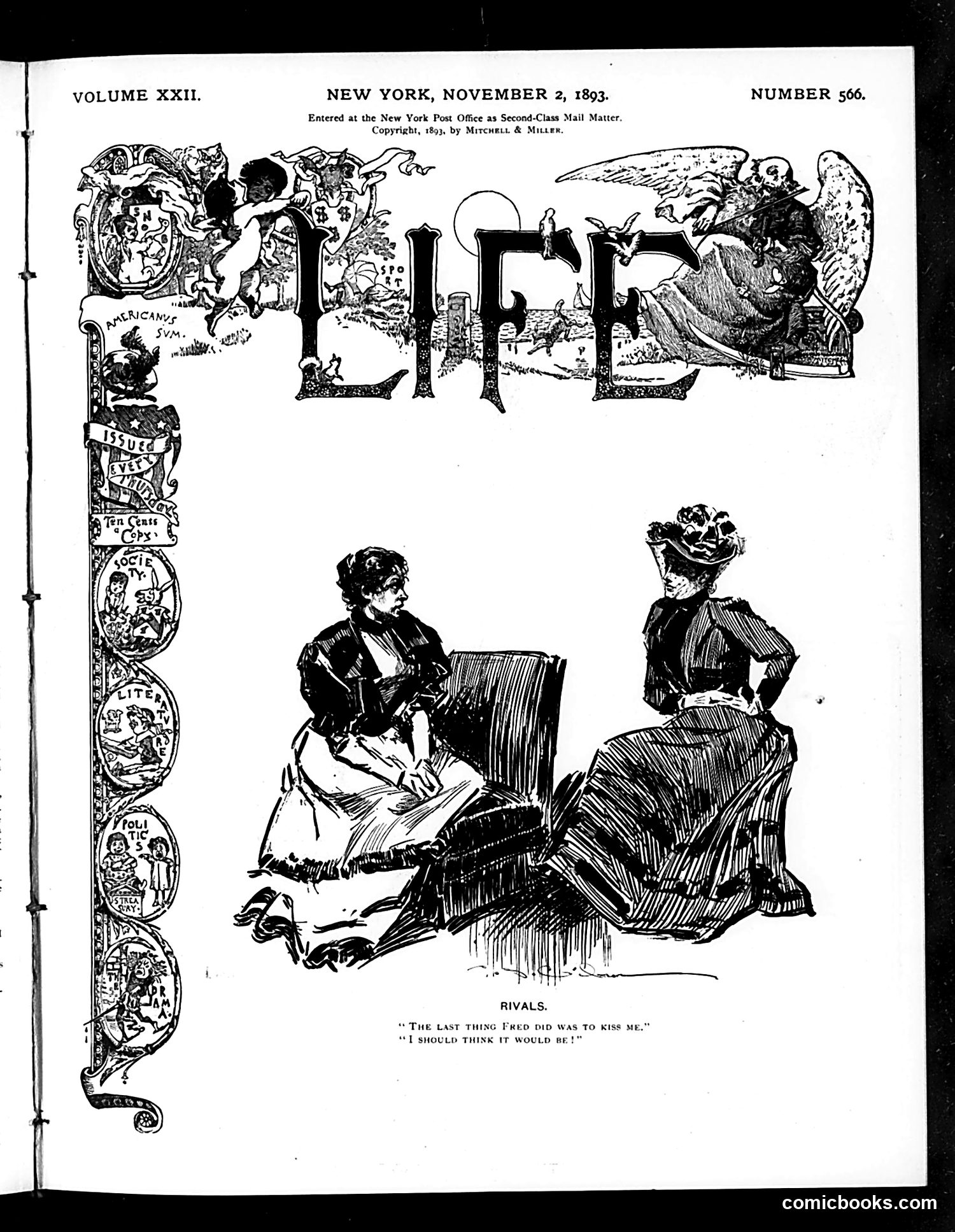 Life — November 2, 1893 — page 1: Life, 1893-11-02