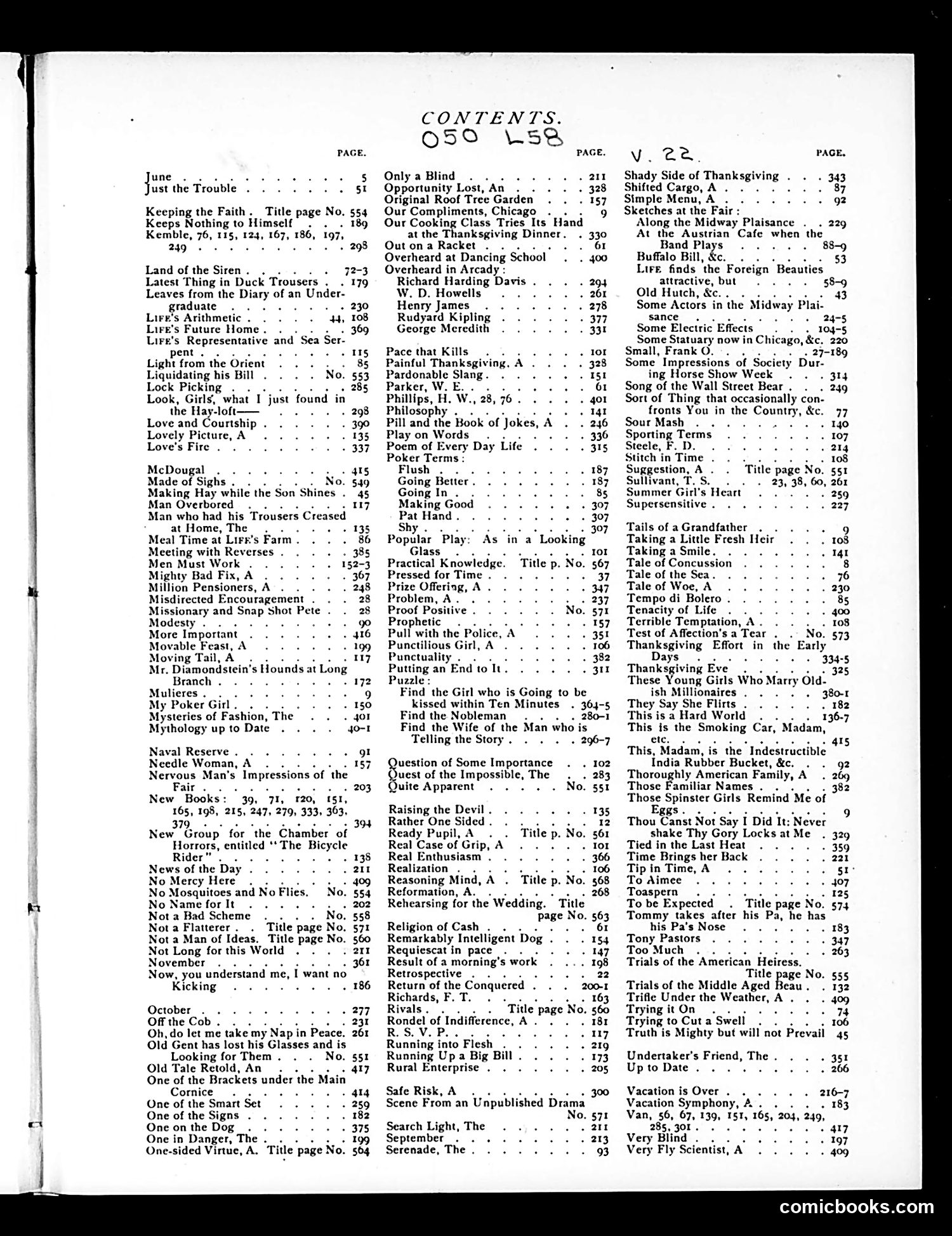 Life — 1893 — page 1: Life, 1893