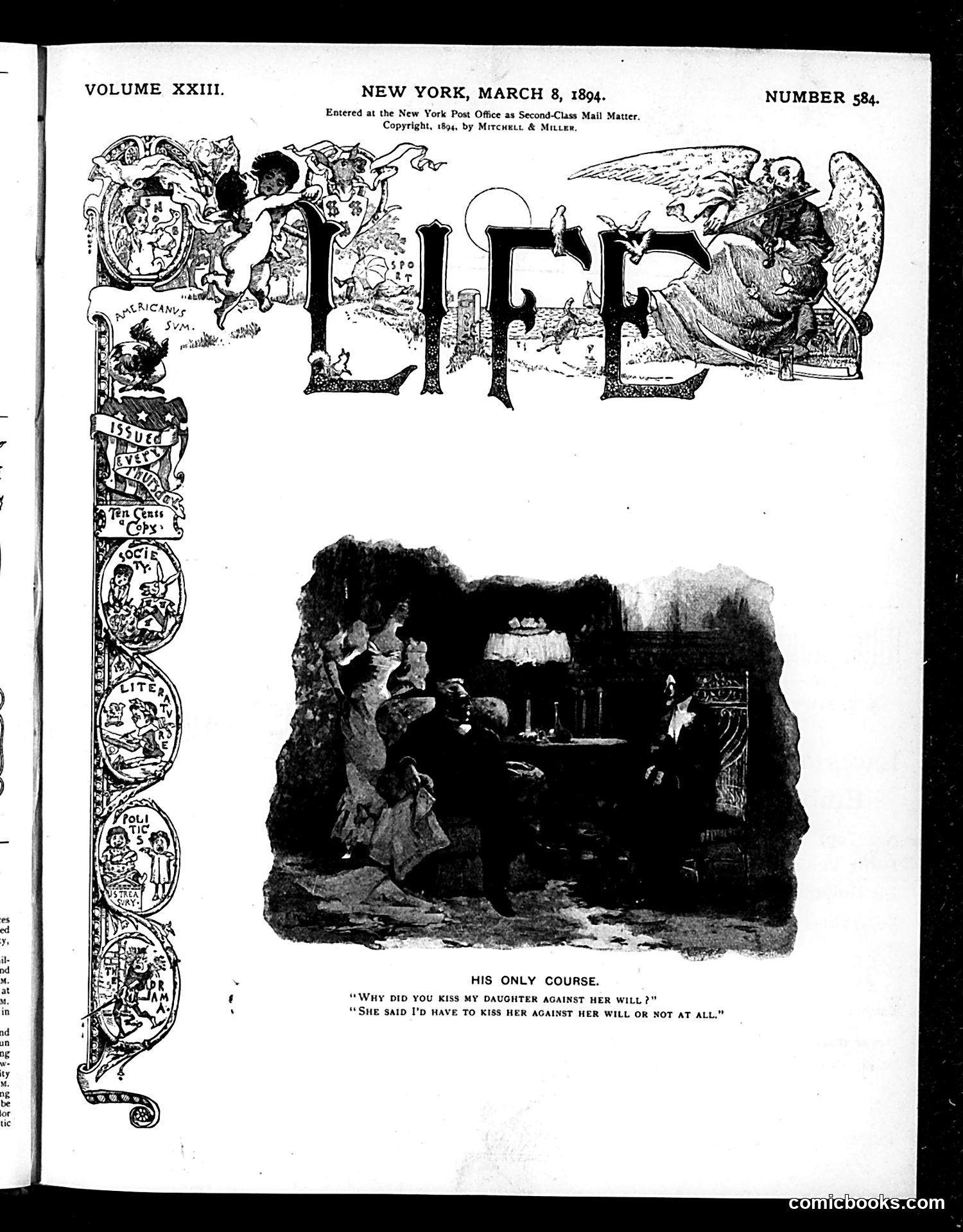 Life — March 8, 1894 — page 1: Life, 1894-03-08