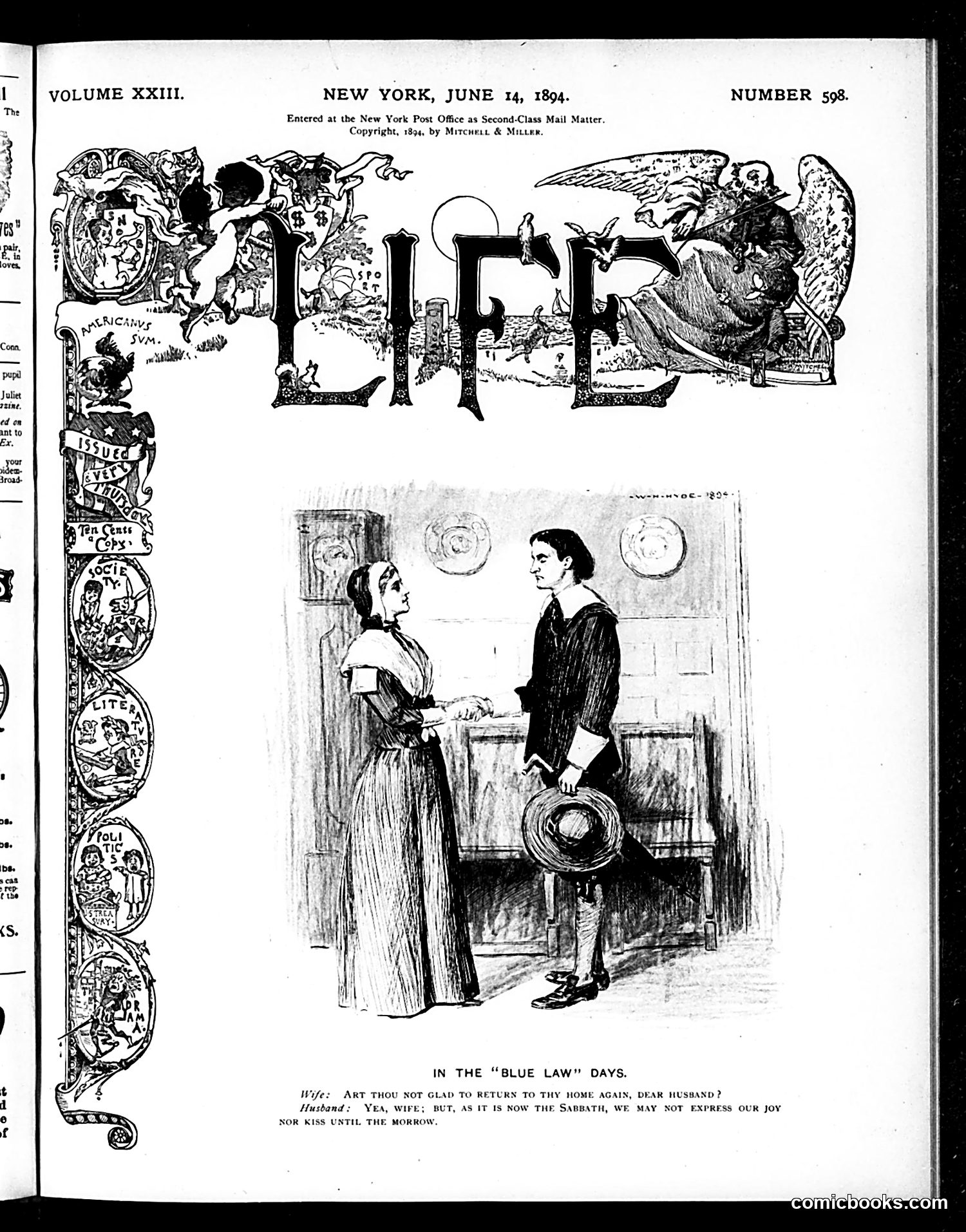 Life — June 14, 1894 — page 1: Life, 1894-06-14