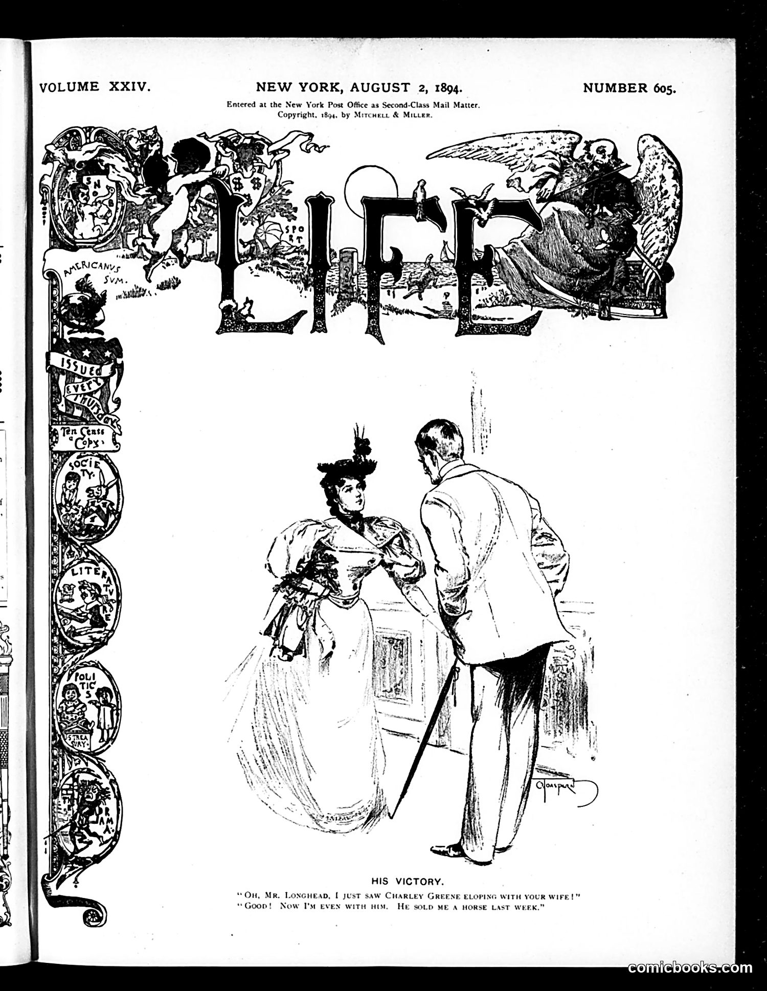 Life — August 2, 1894 — page 1: Life, 1894-08-02