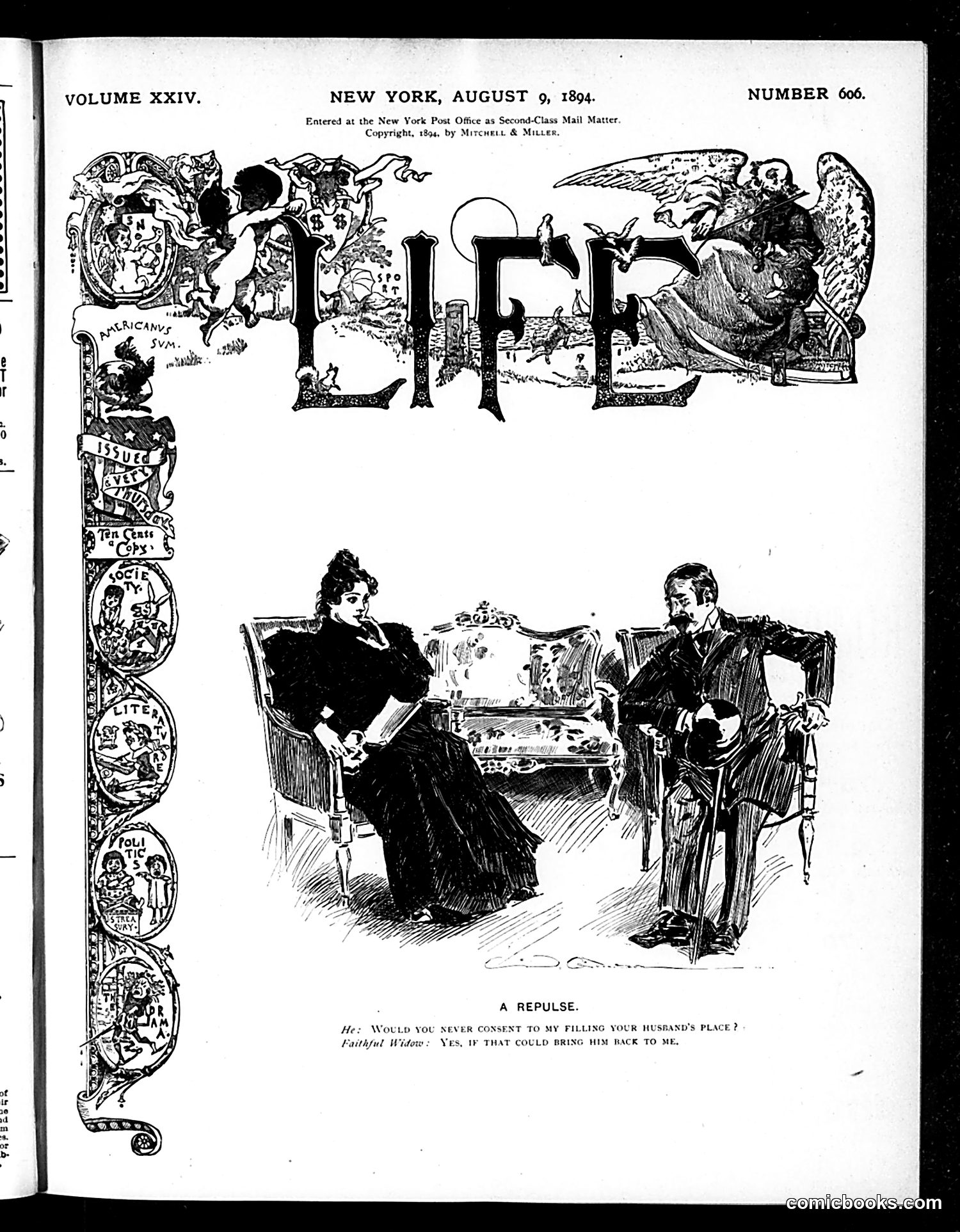 Life — August 9, 1894 — page 1: Life, 1894-08-09