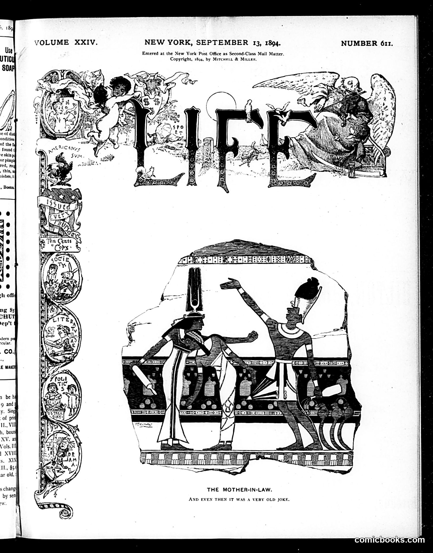 Life — September 13, 1894 — page 1: Life, 1894-09-13