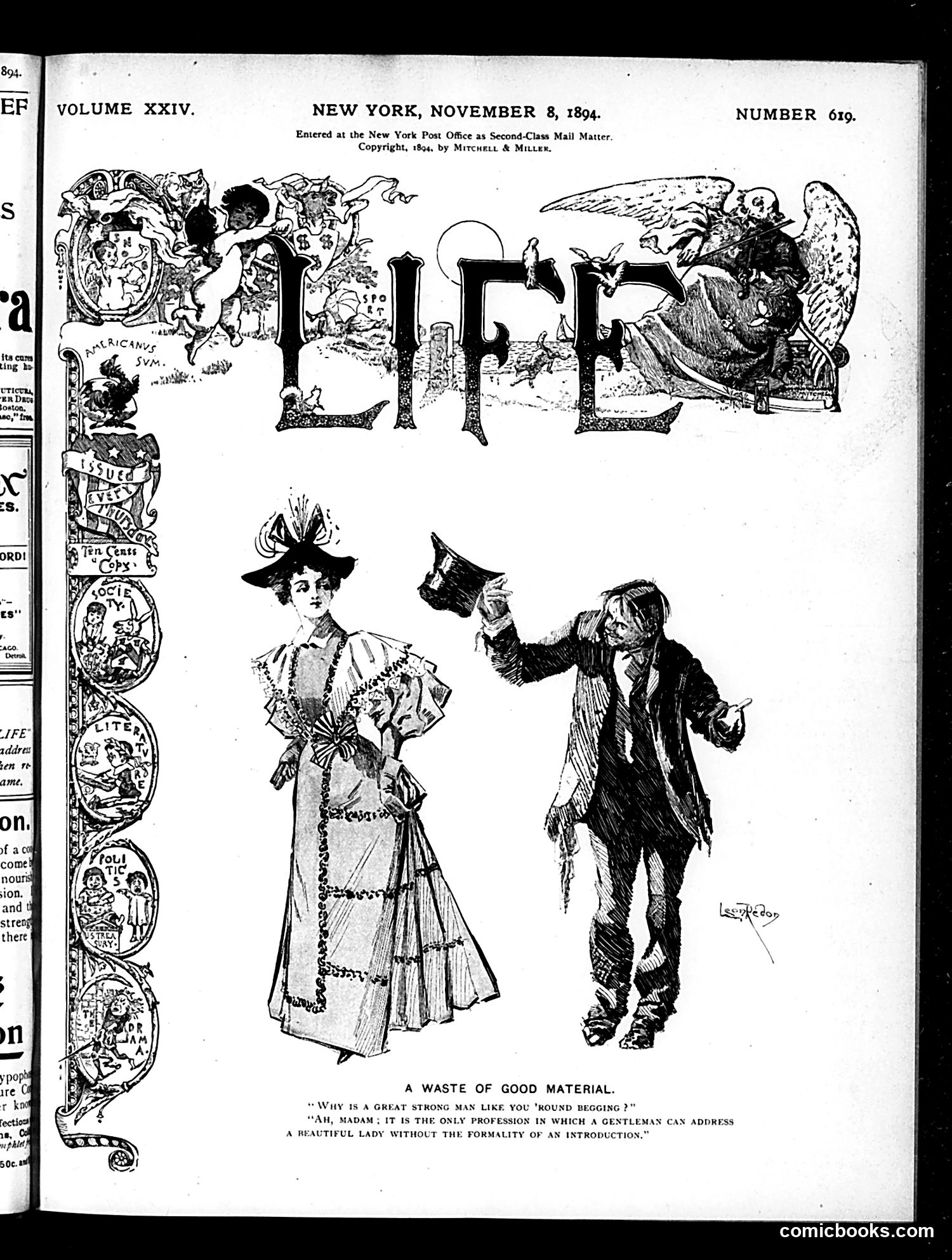 Life — November 8, 1894 — page 1: Life, 1894-11-08