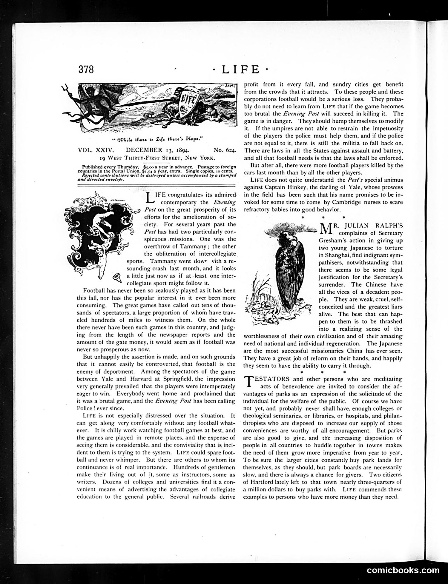 Life — December 13, 1894 — page 4: Life, 1894-12-13