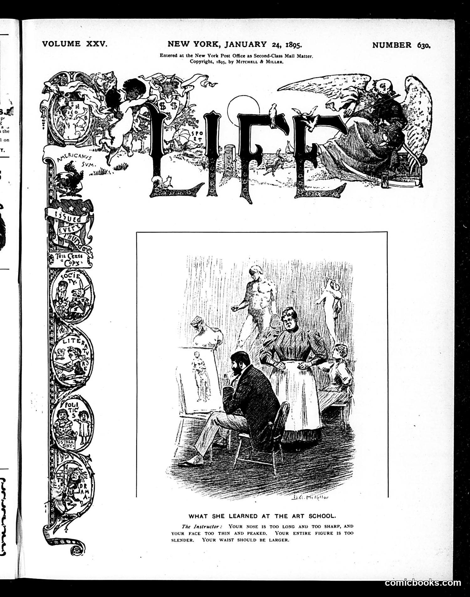 Life — January 24, 1895 — page 1: Life, 1895-01-24