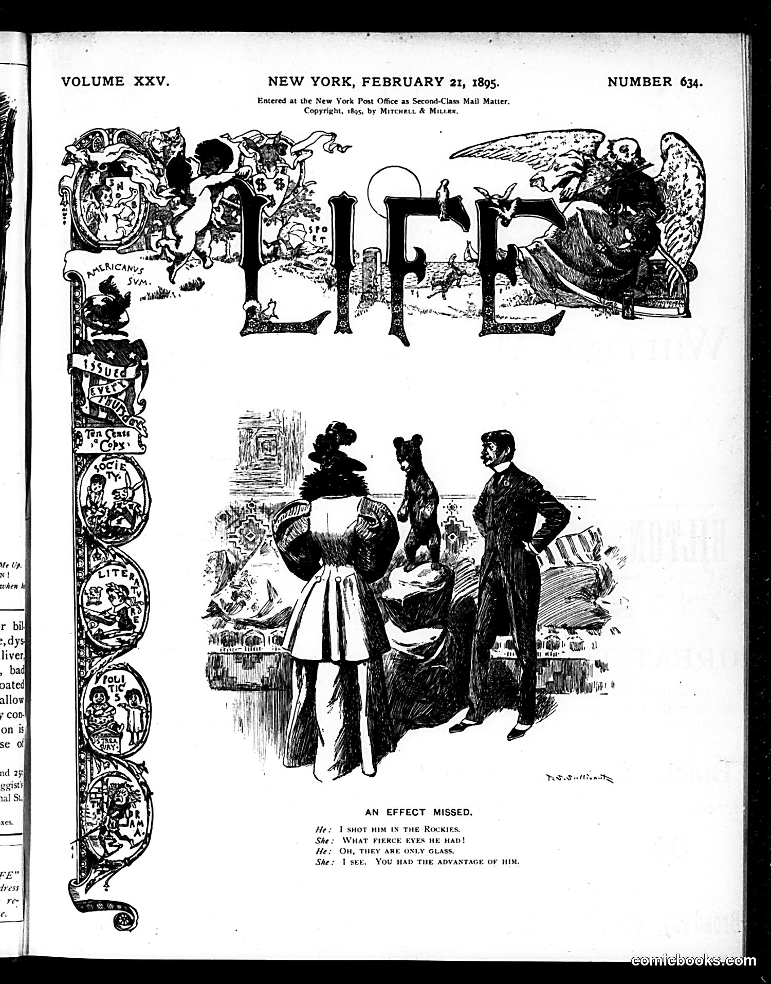 Life — February 21, 1895 — page 1: Life, 1895-02-21