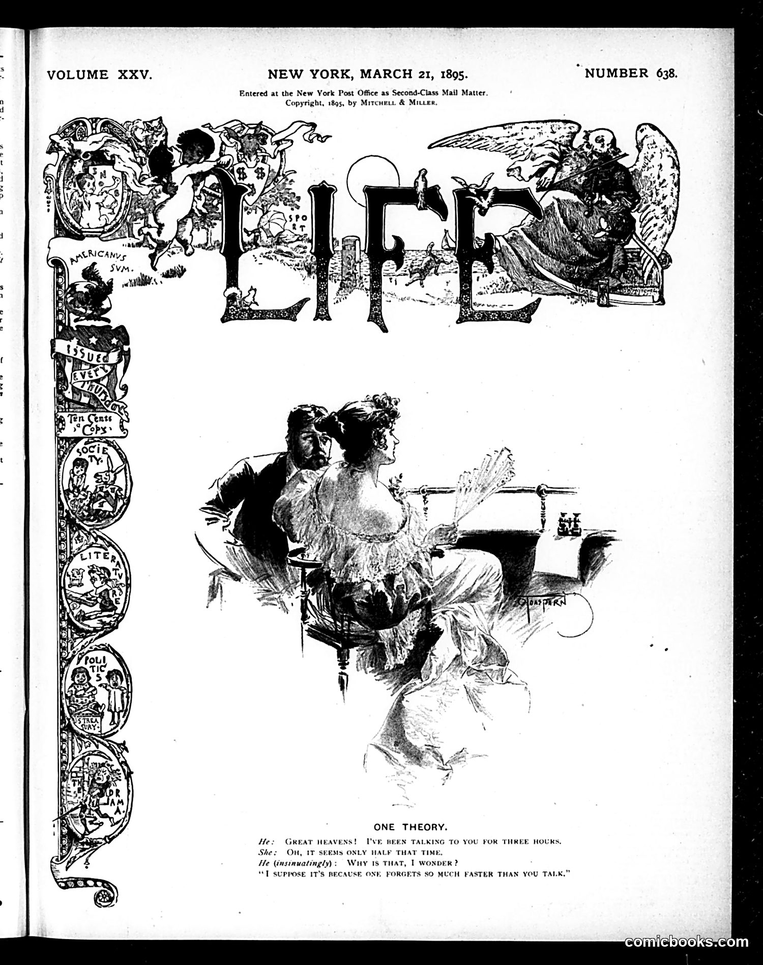 Life — March 21, 1895 — page 1: Life, 1895-03-21