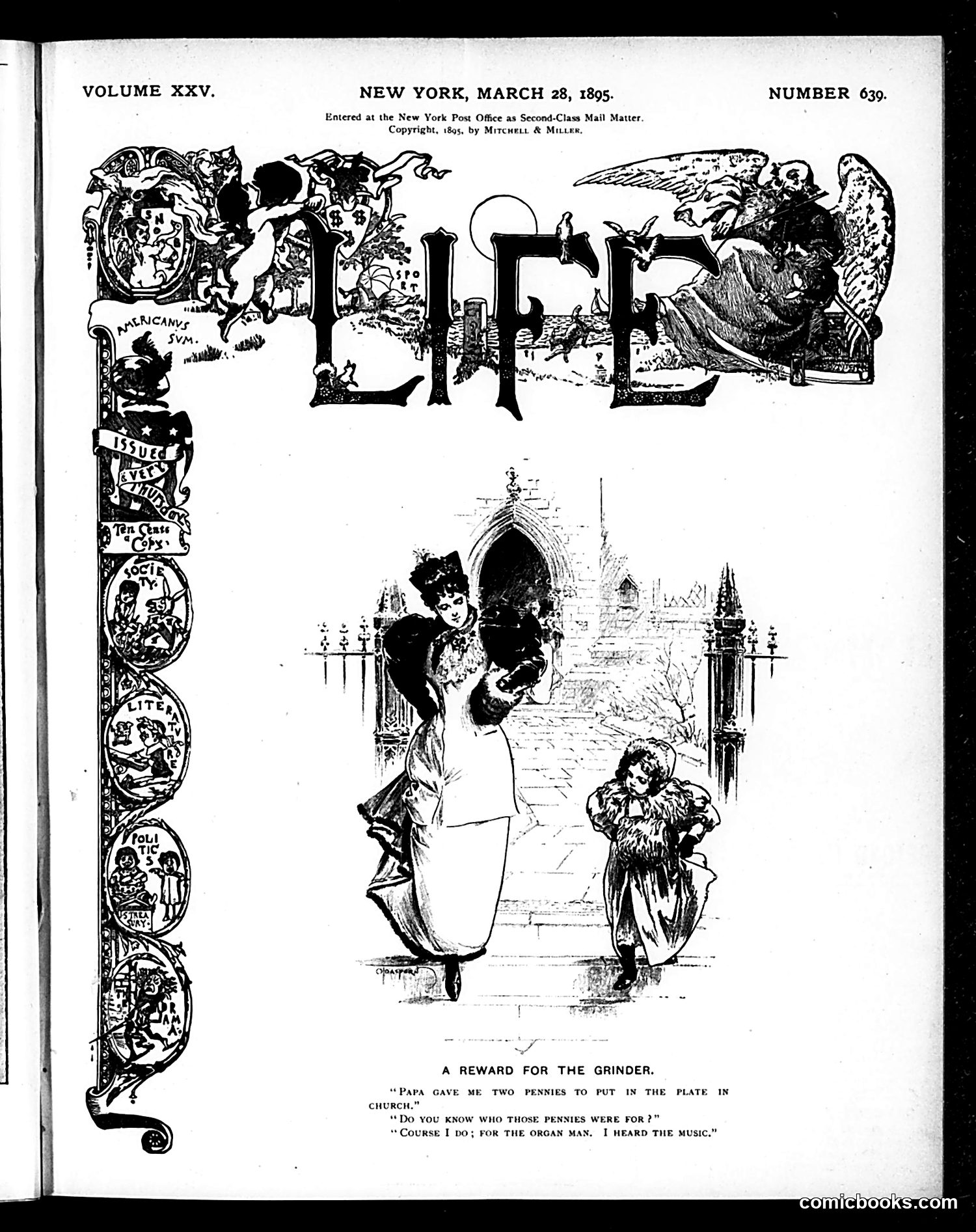 Life — March 28, 1895 — page 1: Life, 1895-03-28