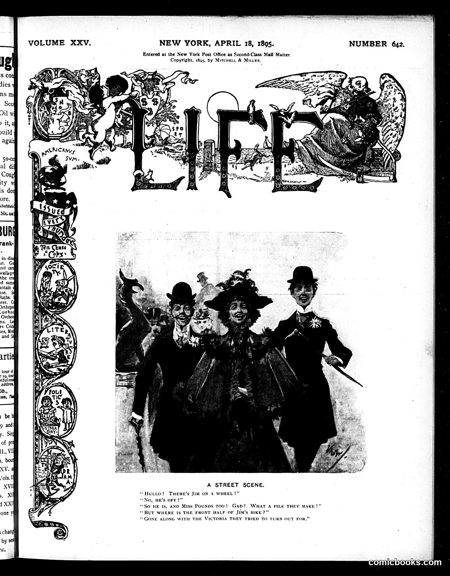Life — April 18, 1895 — page 1: Life, 1895-04-18