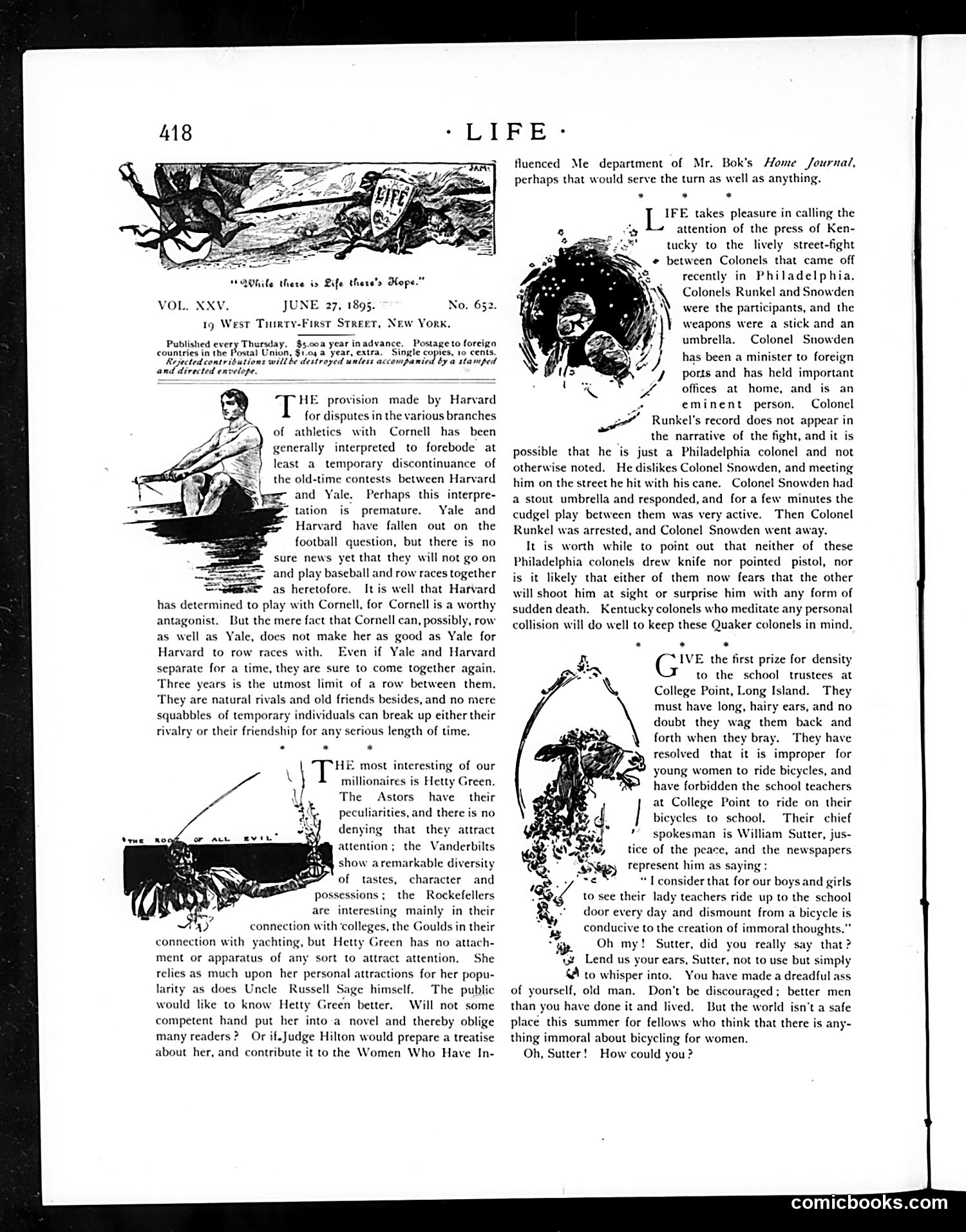 Life — June 27, 1895 — page 4: Life, 1895-06-27