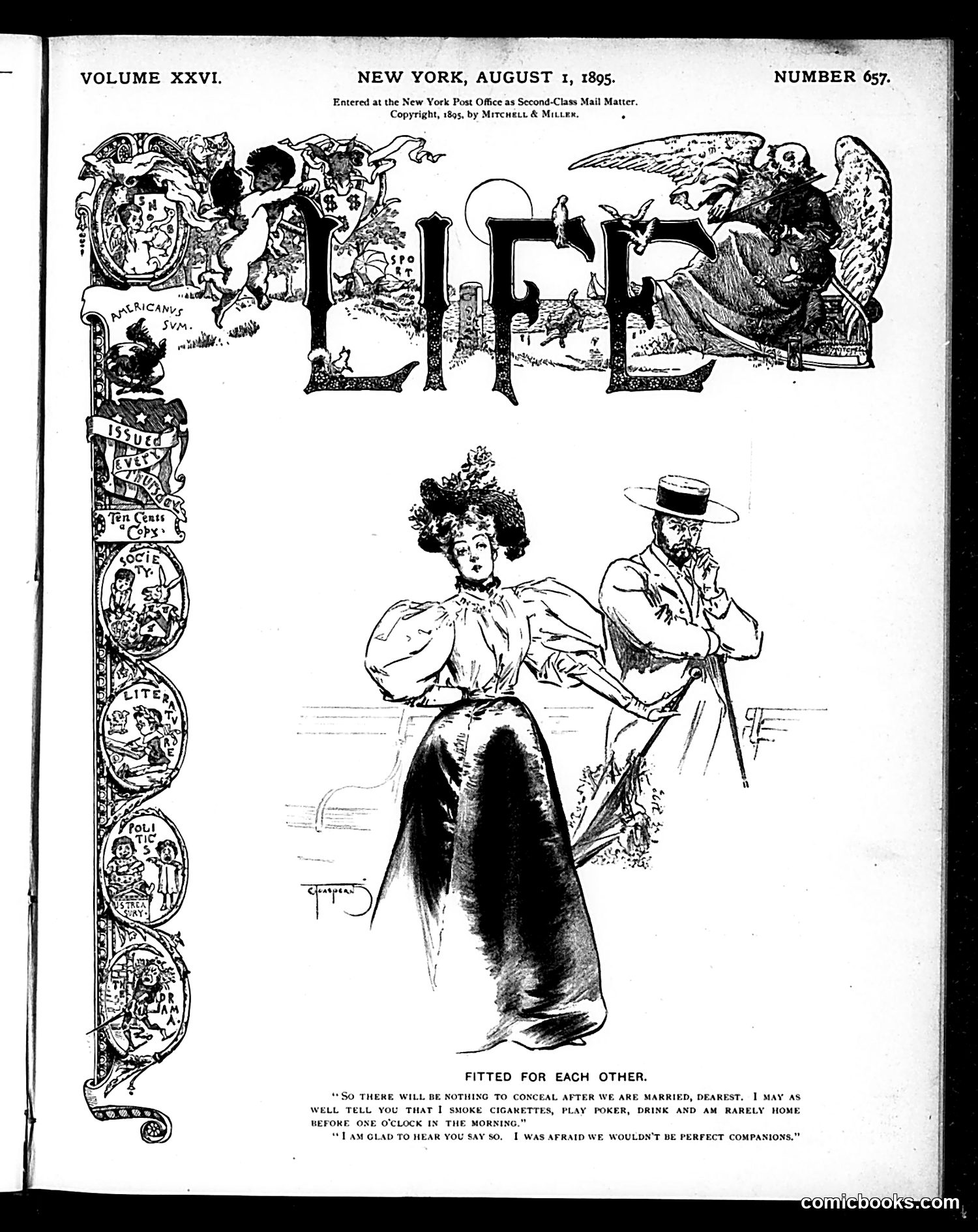 Life — August 1, 1895 — page 1: Life, 1895-08-01