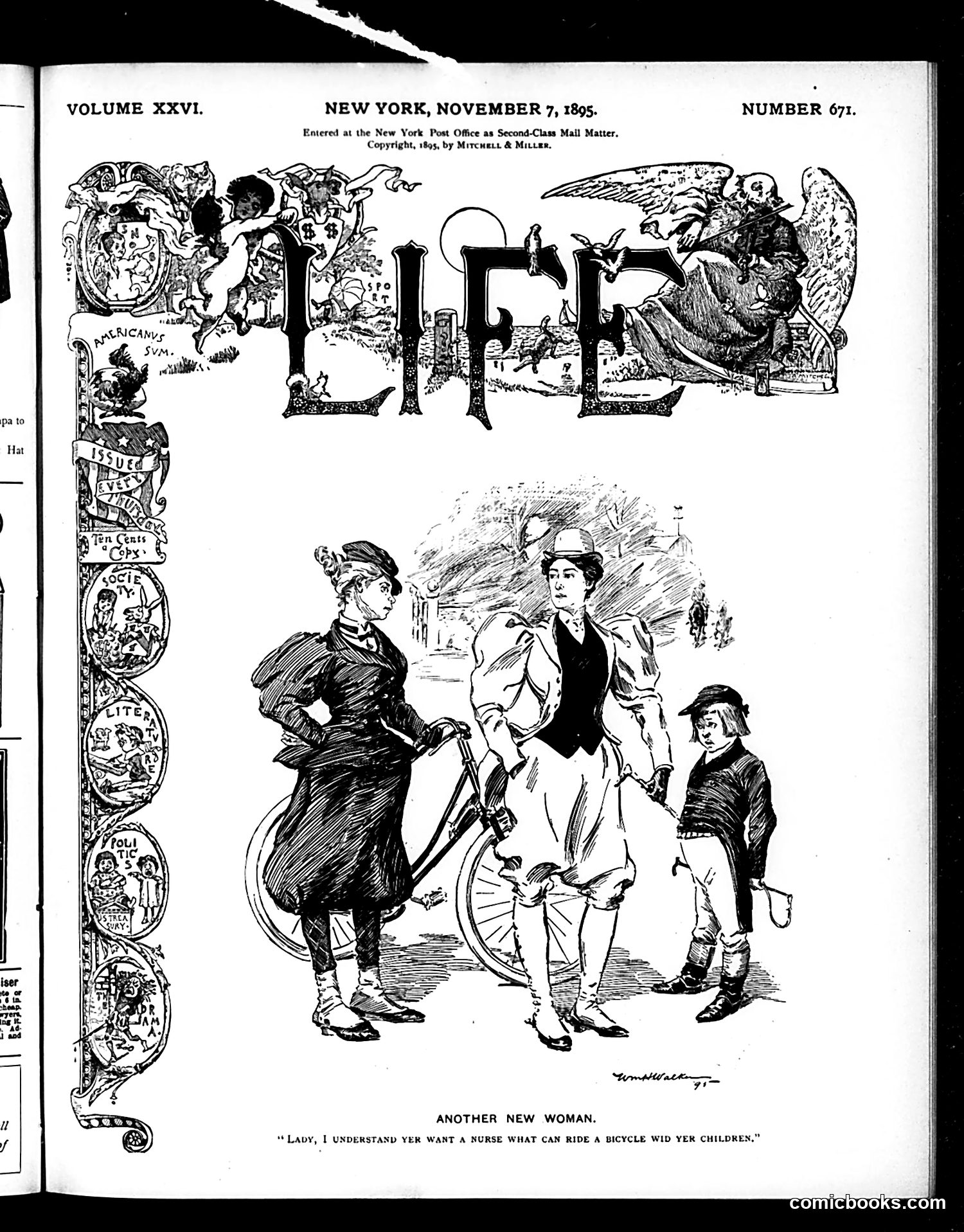 Life — November 7, 1895 — page 1: Life, 1895-11-07