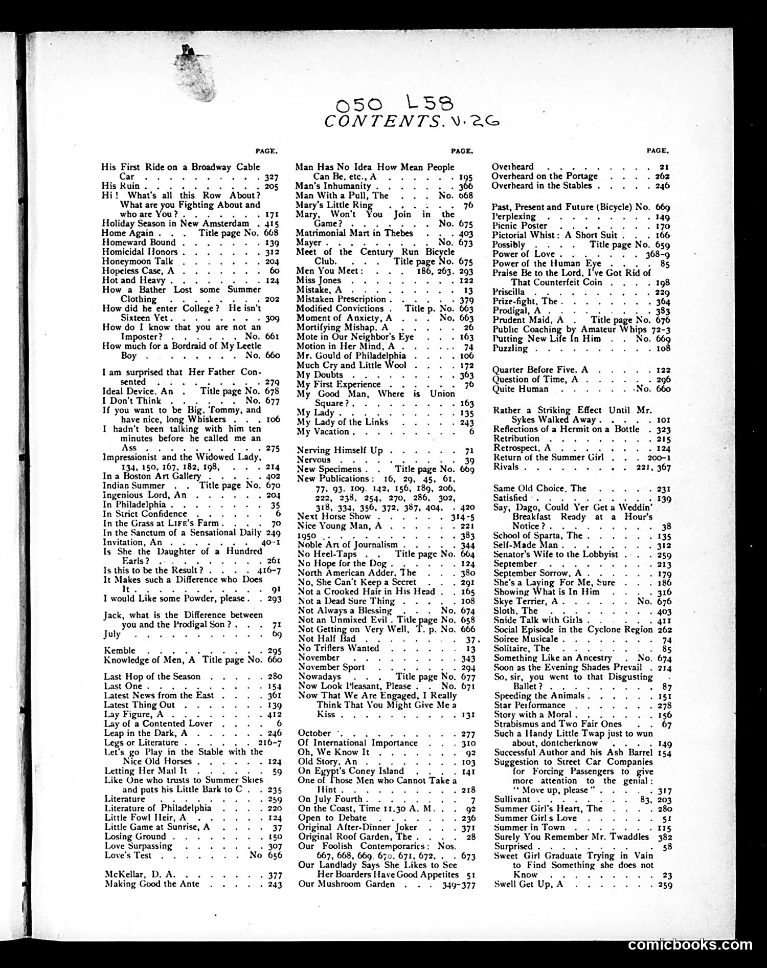 Life — 1895 — page 1: Life, 1895
