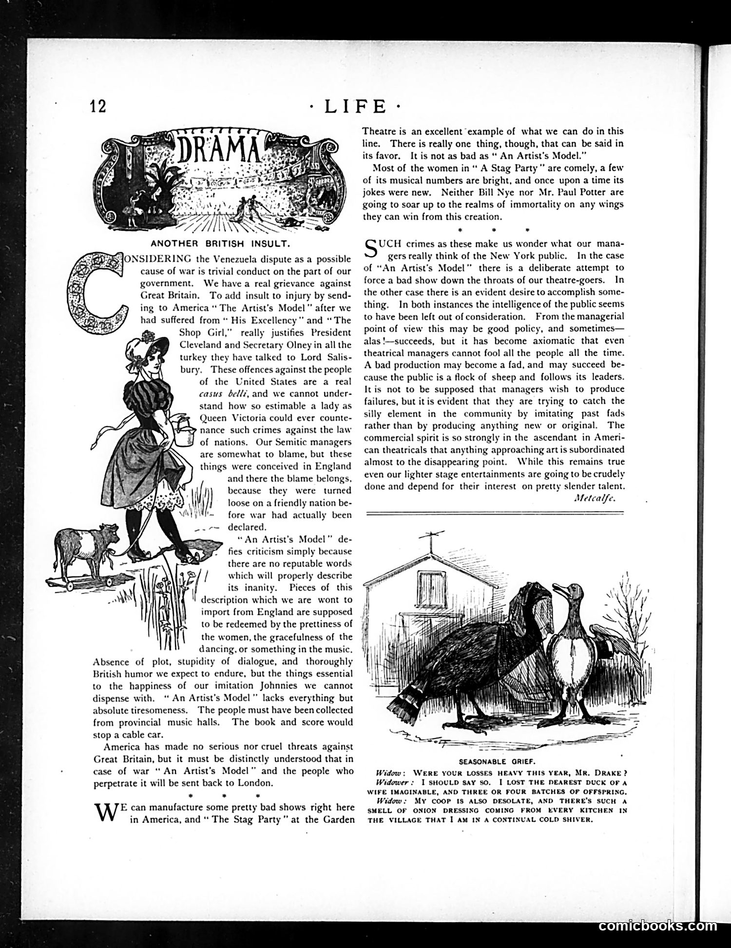 Life — January 2, 1896 — page 12: Life, 1896-01-02