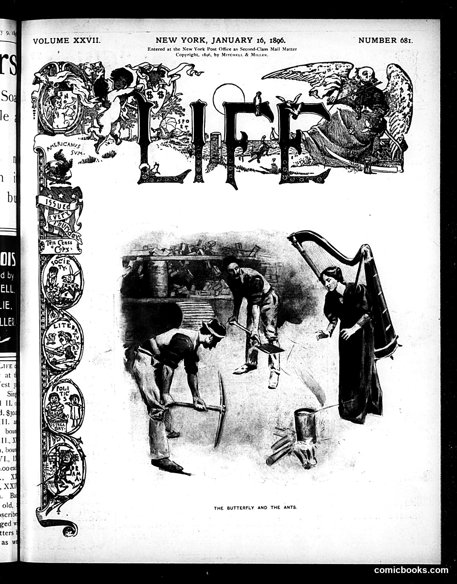 Life — January 16, 1896 — page 1: Life, 1896-01-16