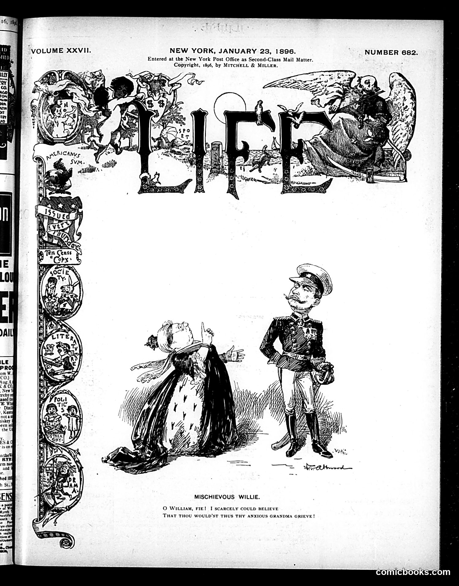 Life — January 23, 1896 — page 1: Life, 1896-01-23