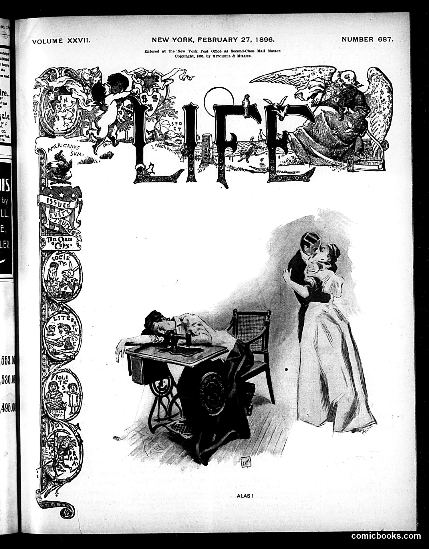 Life — February 27, 1896 — page 1: Life, 1896-02-27