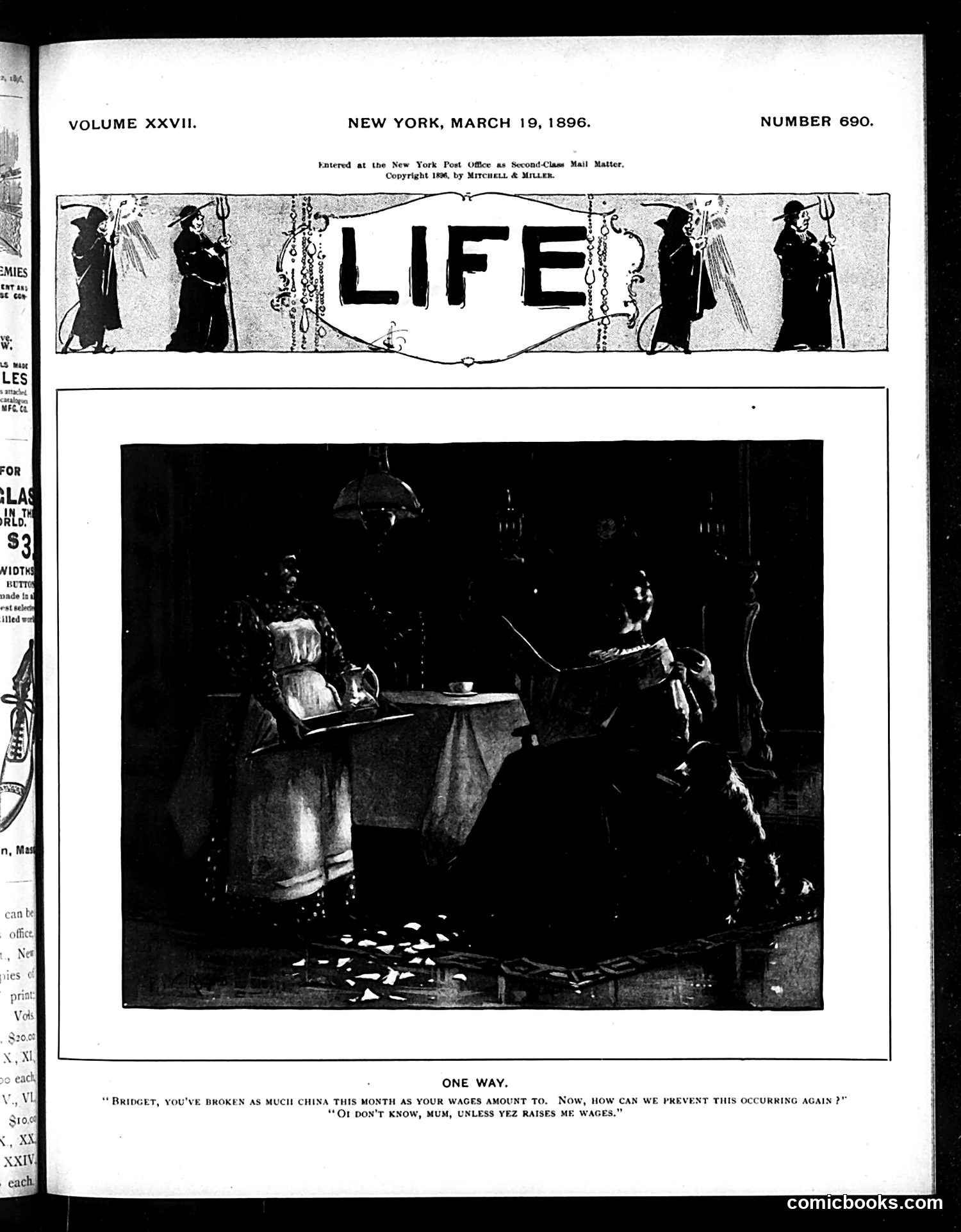 Life — March 19, 1896 — page 1: Life, 1896-03-19