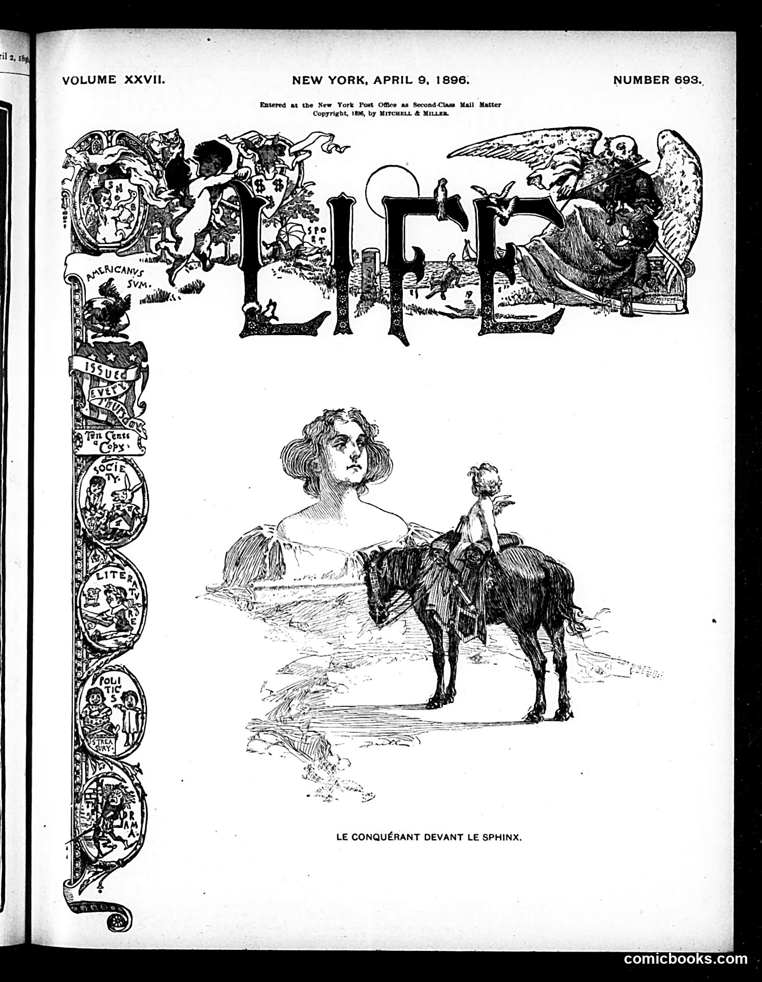 Life — April 9, 1896 — page 1: Life, 1896-04-09