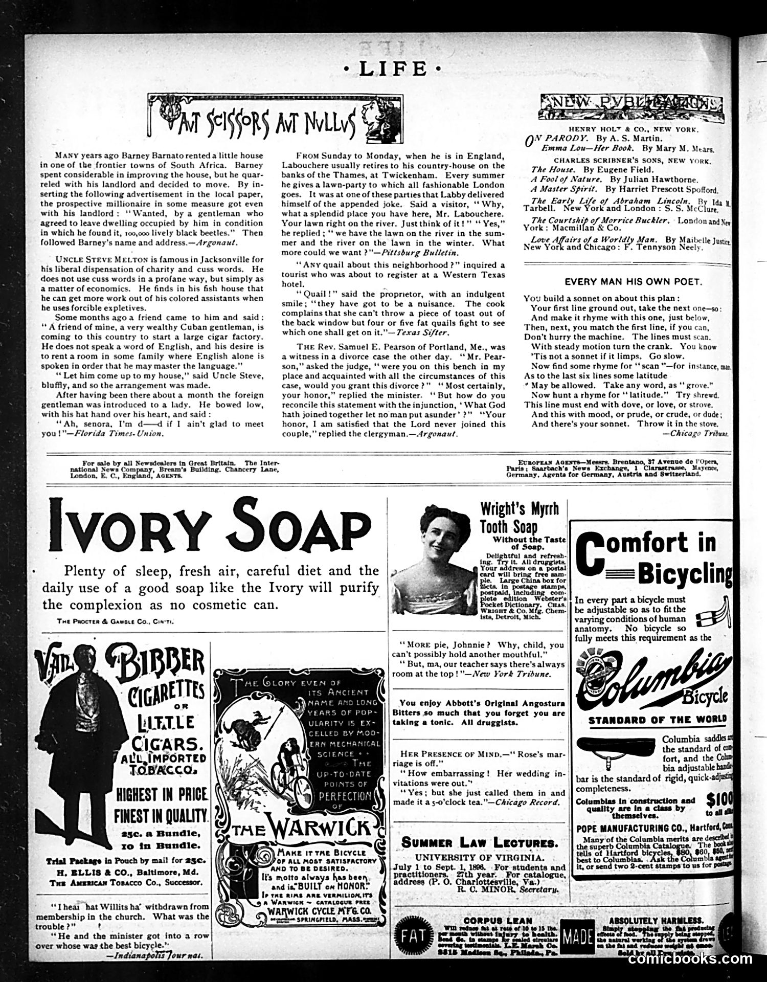 Life — April 9, 1896 — page 14: Life, 1896-04-09