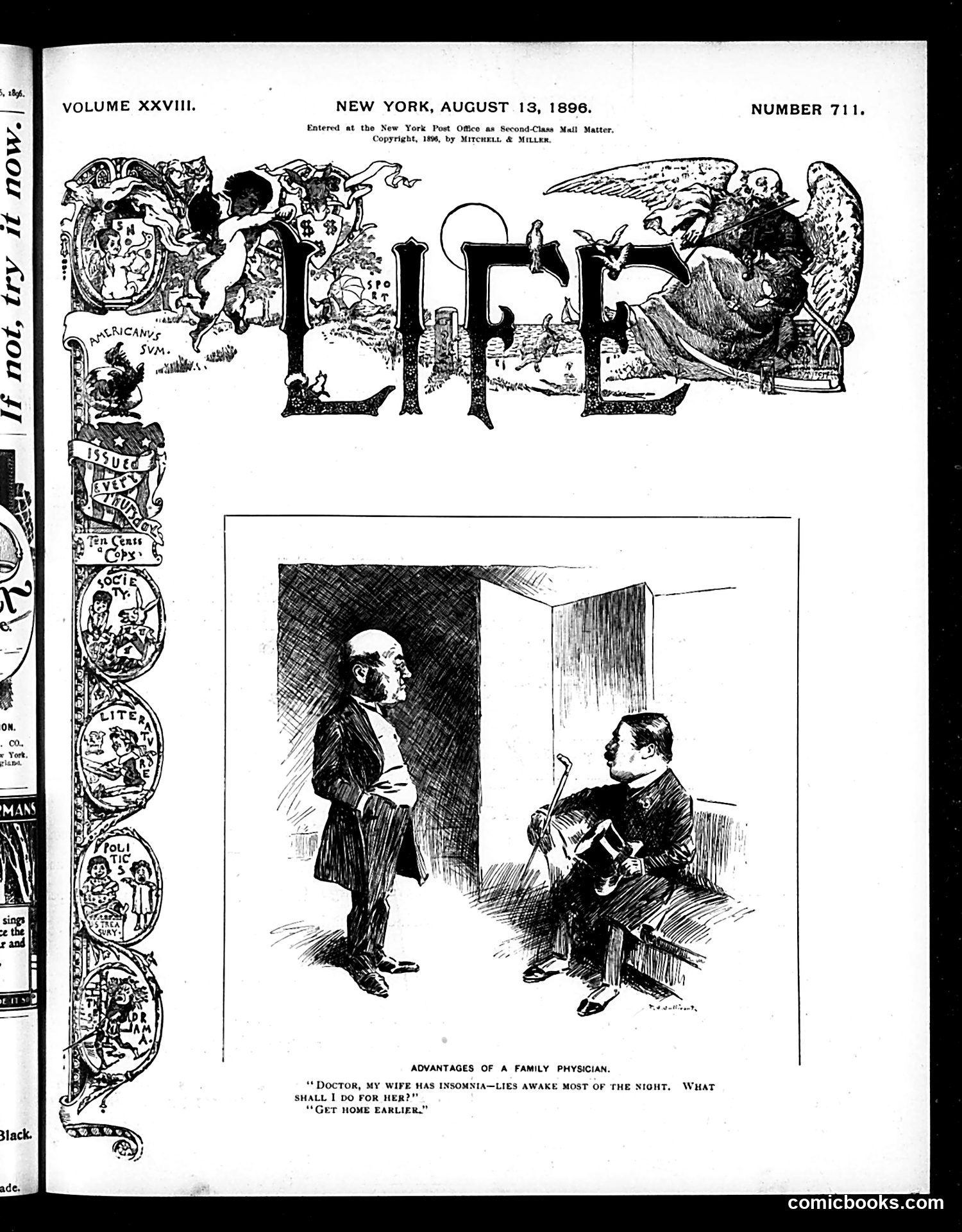 Life — August 13, 1896 — page 1: Life, 1896-08-13