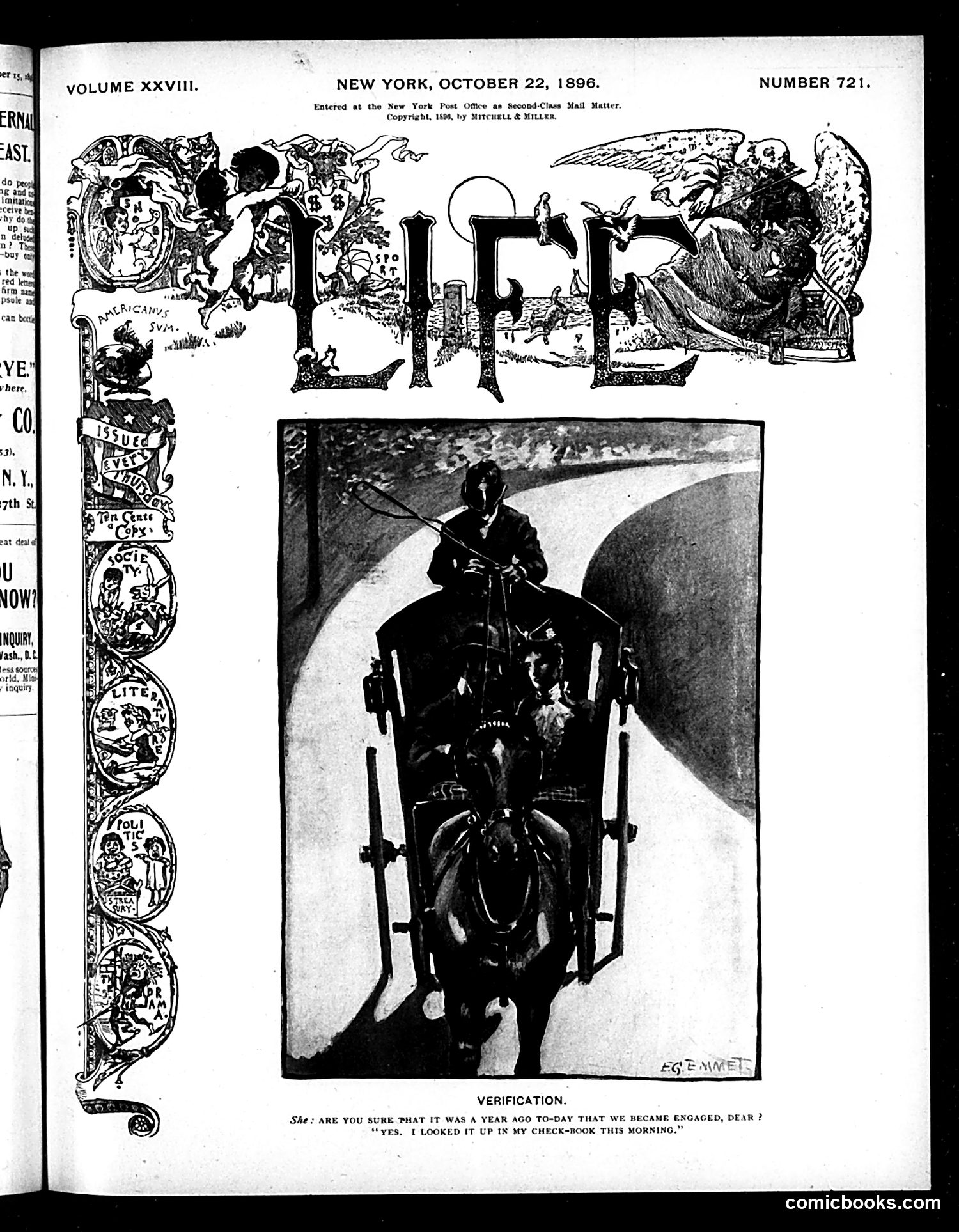 Life — October 22, 1896 — page 1: Life, 1896-10-22