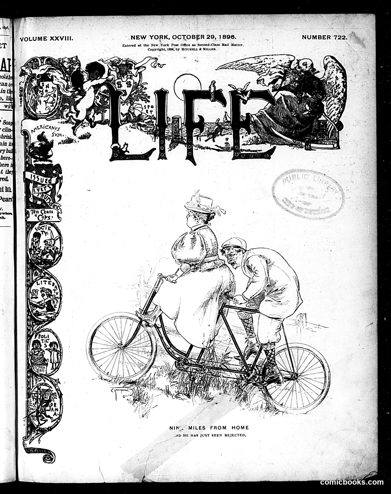 Life — October 29, 1896 — page 1: Life, 1896-10-29