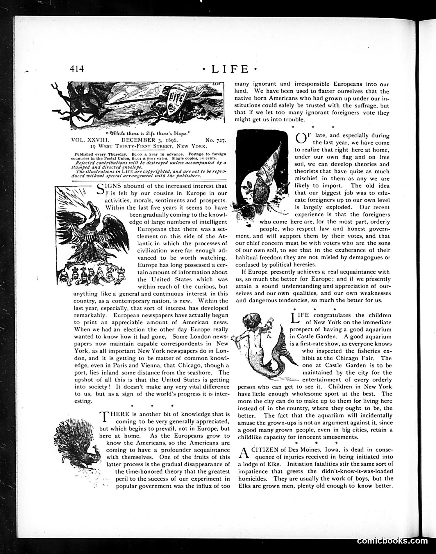 Life — December 3, 1896 — page 4: Life, 1896-12-03