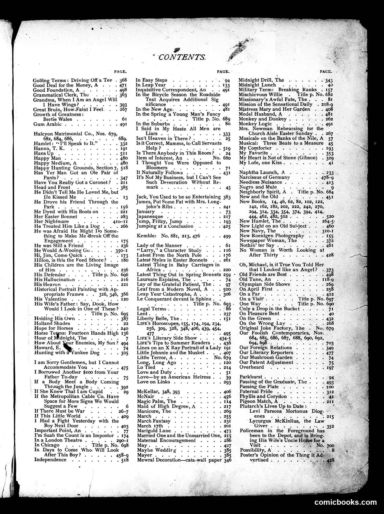 Life — 1896 — page 1: Life, 1896