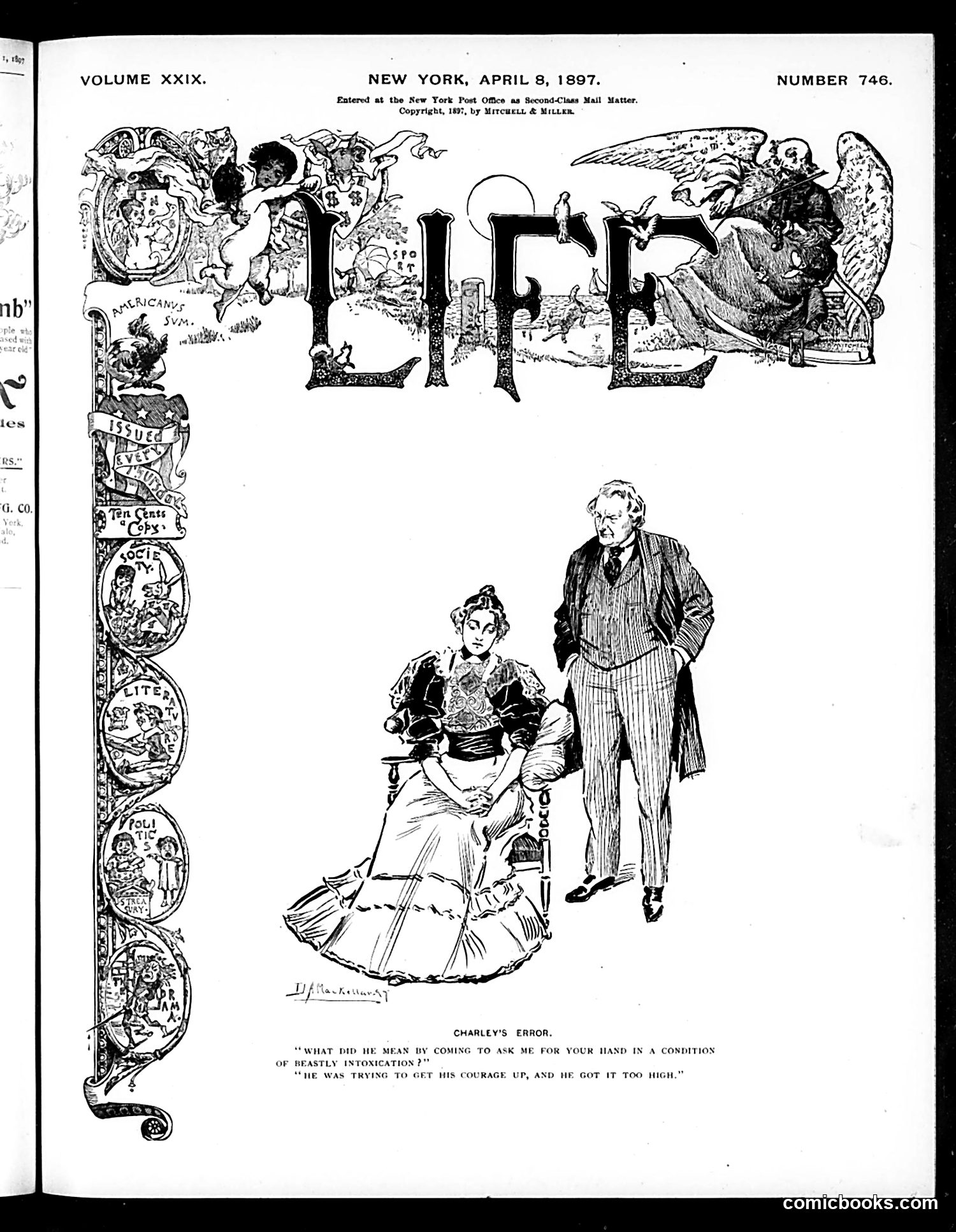 Life — April 8, 1897 — page 1: Life, 1897-04-08