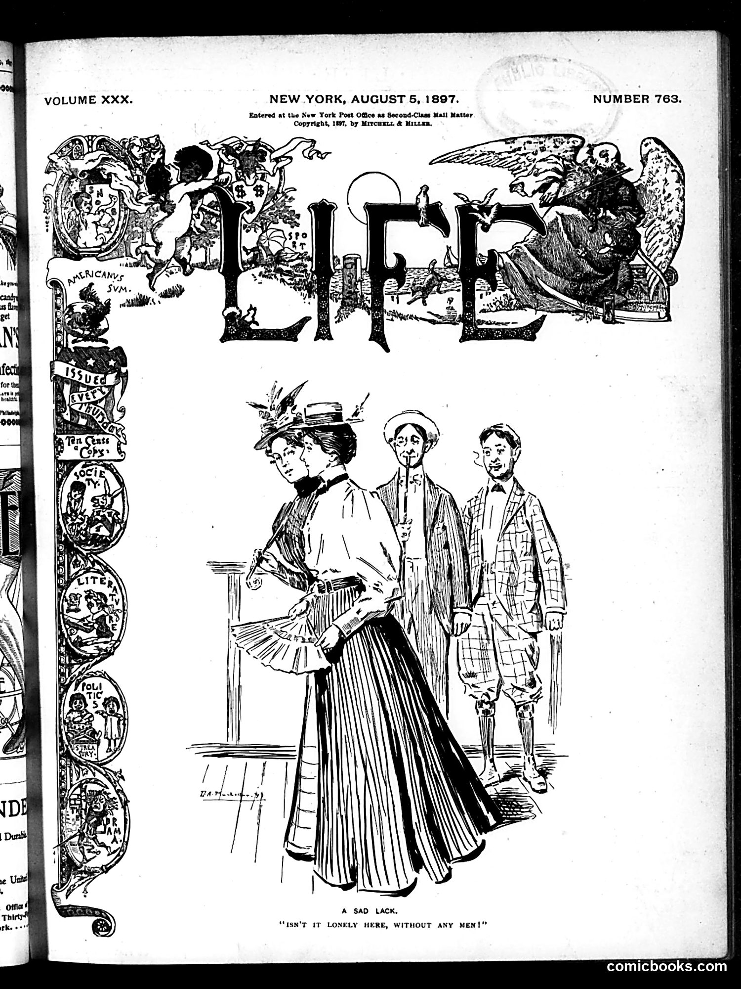 Life — August 5, 1897 — page 1: Life, 1897-08-05