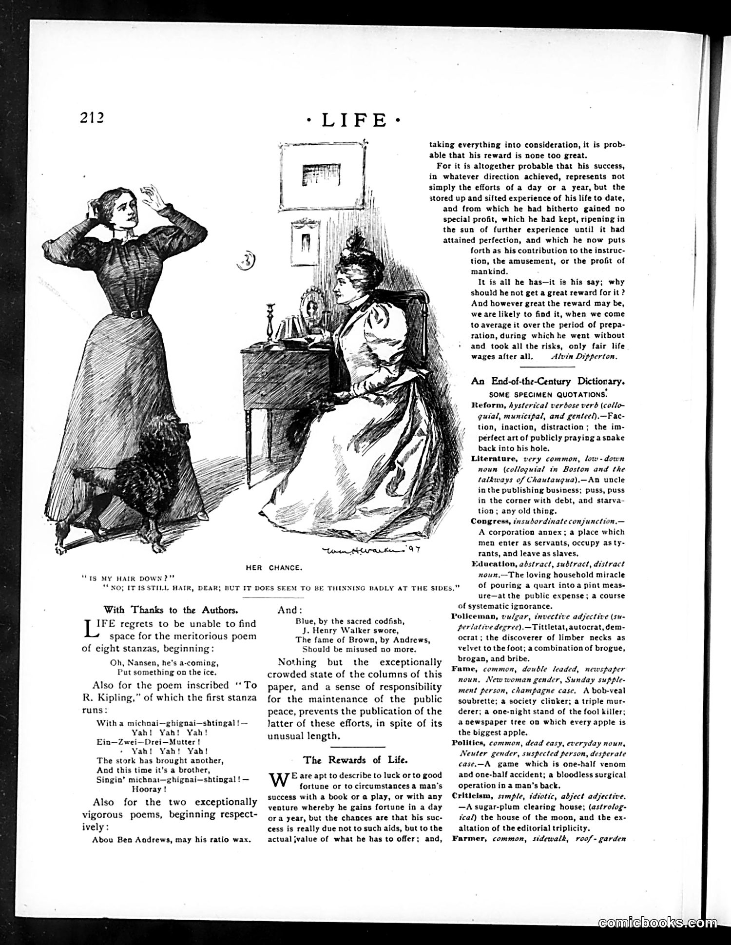 Life — September 9, 1897 — page 12: Life, 1897-09-09