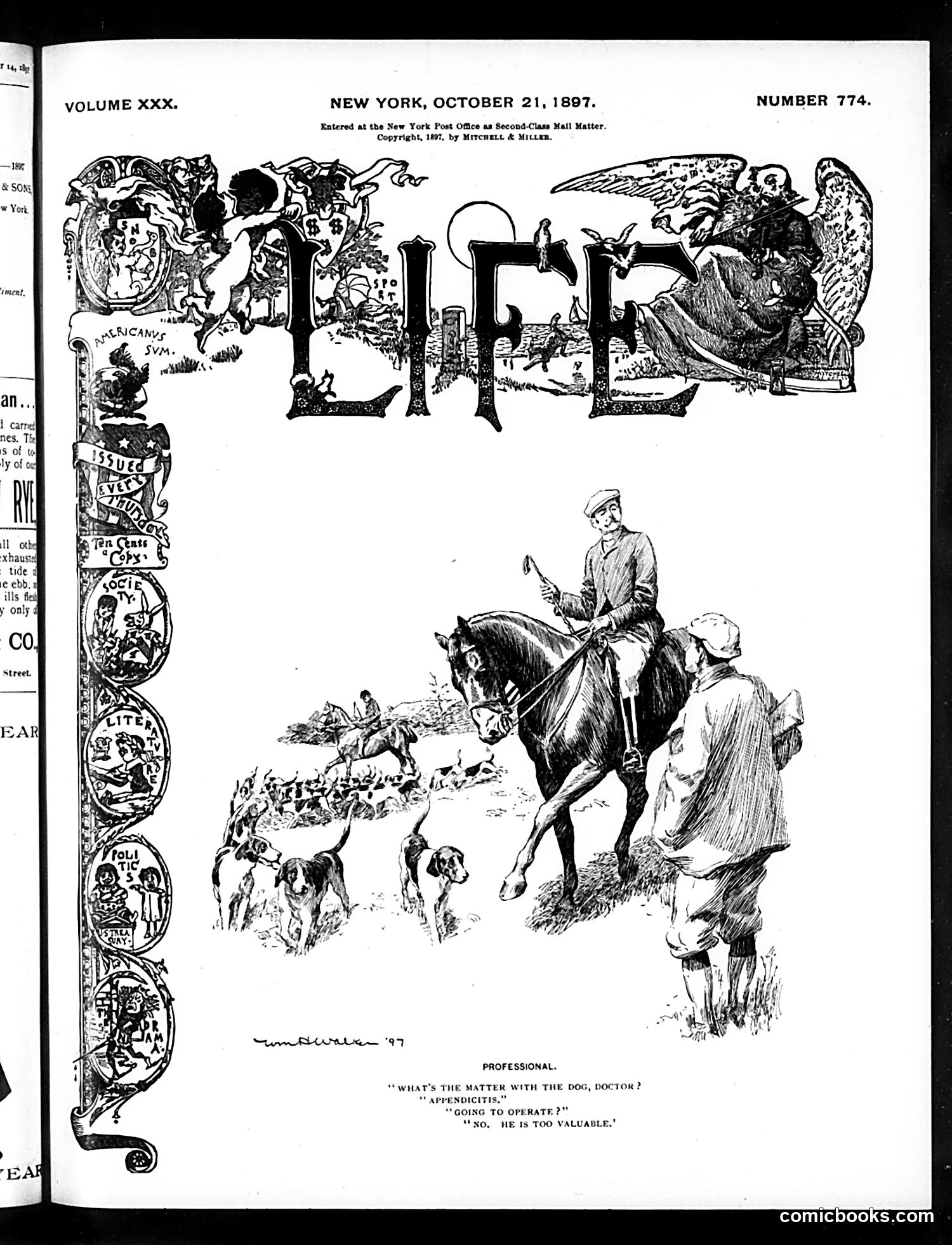 Life — October 21, 1897 — page 1: Life, 1897-10-21