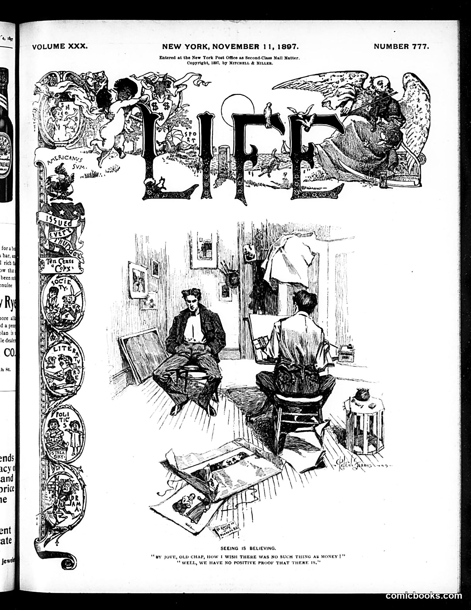 Life — November 11, 1897 — page 1: Life, 1897-11-11