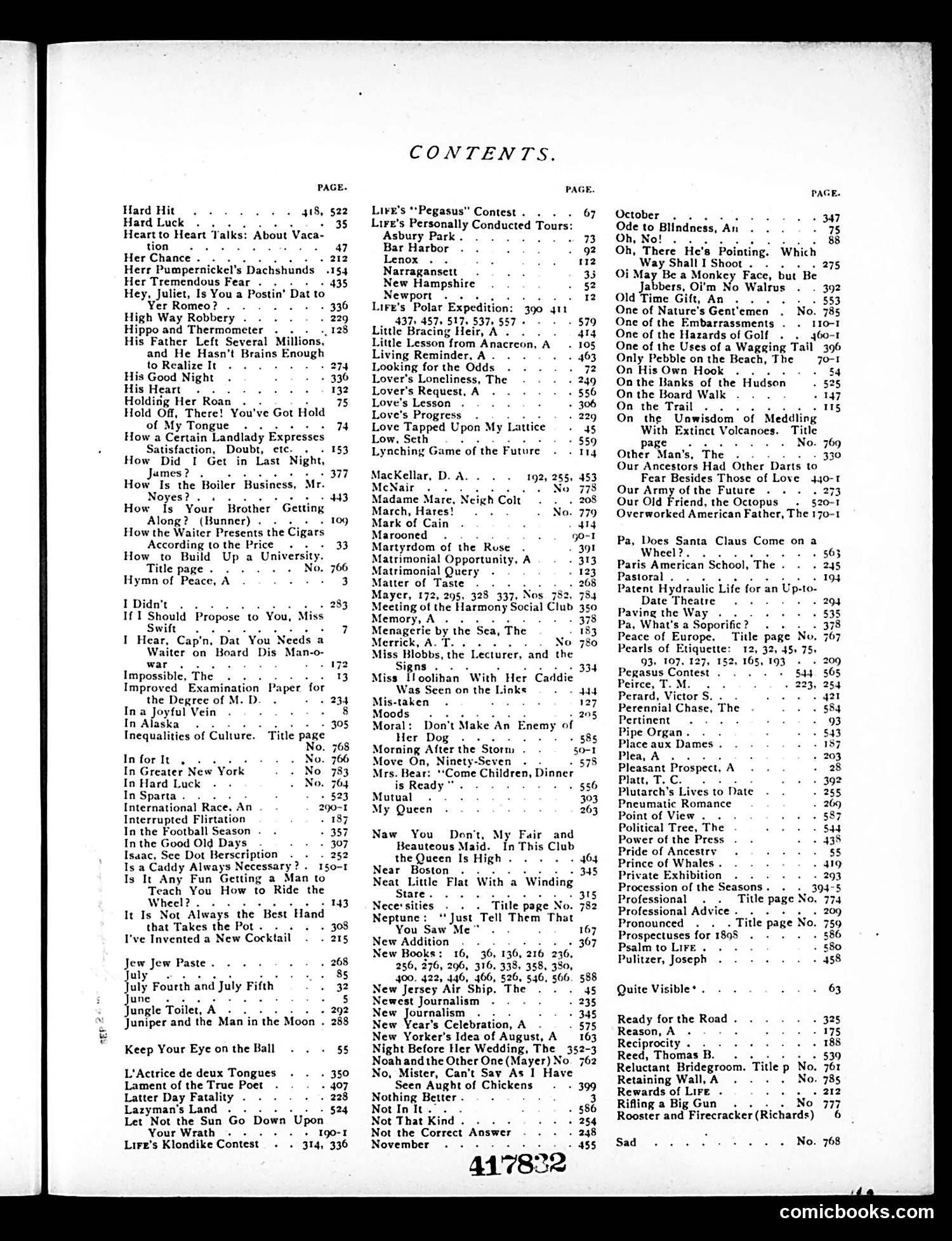 Life — 1897 — page 1: Life, 1897