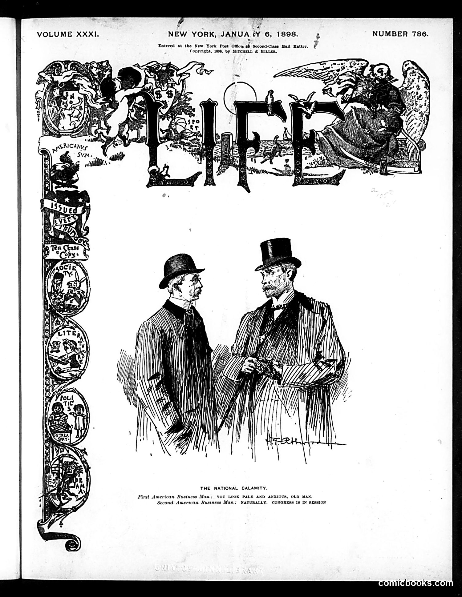 Life — January 6, 1898 — page 1: Life, 1898-01-06