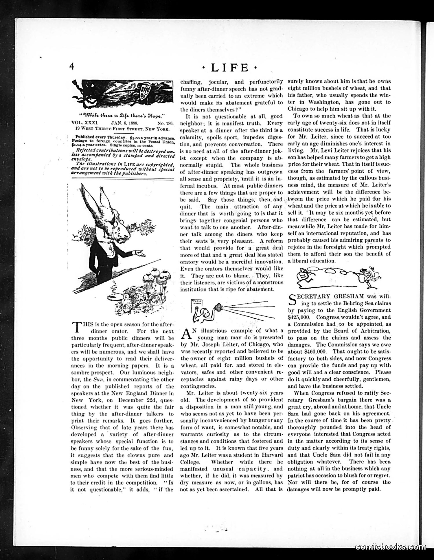Life — January 6, 1898 — page 4: Life, 1898-01-06