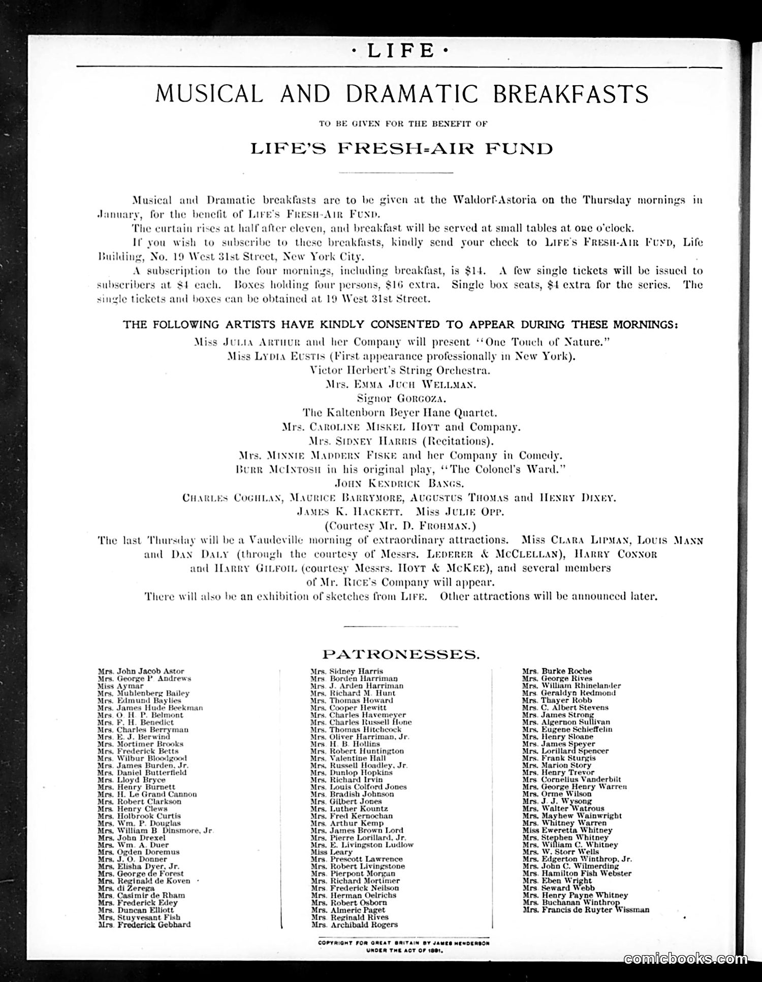 Life — January 13, 1898 — page 2: Life, 1898-01-13