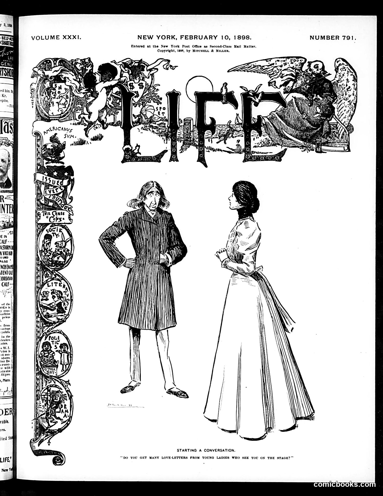 Life — February 10, 1898 — page 1: Life, 1898-02-10