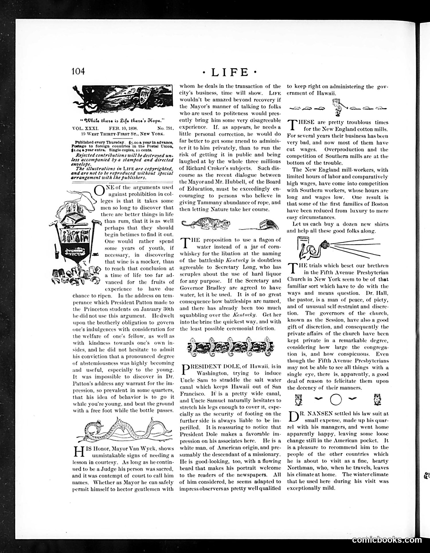 Life — February 10, 1898 — page 4: Life, 1898-02-10
