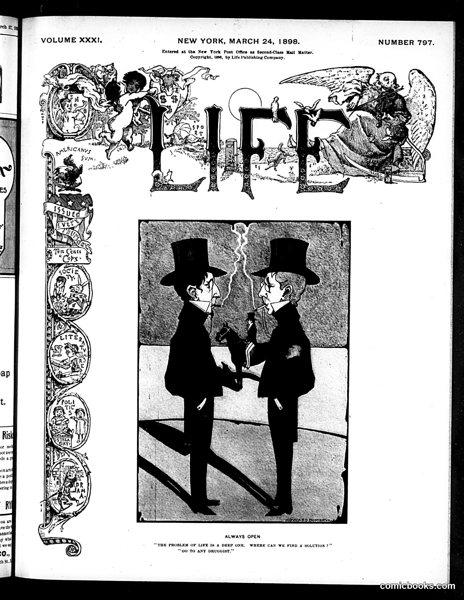 Life — March 24, 1898 — page 1: Life, 1898-03-24