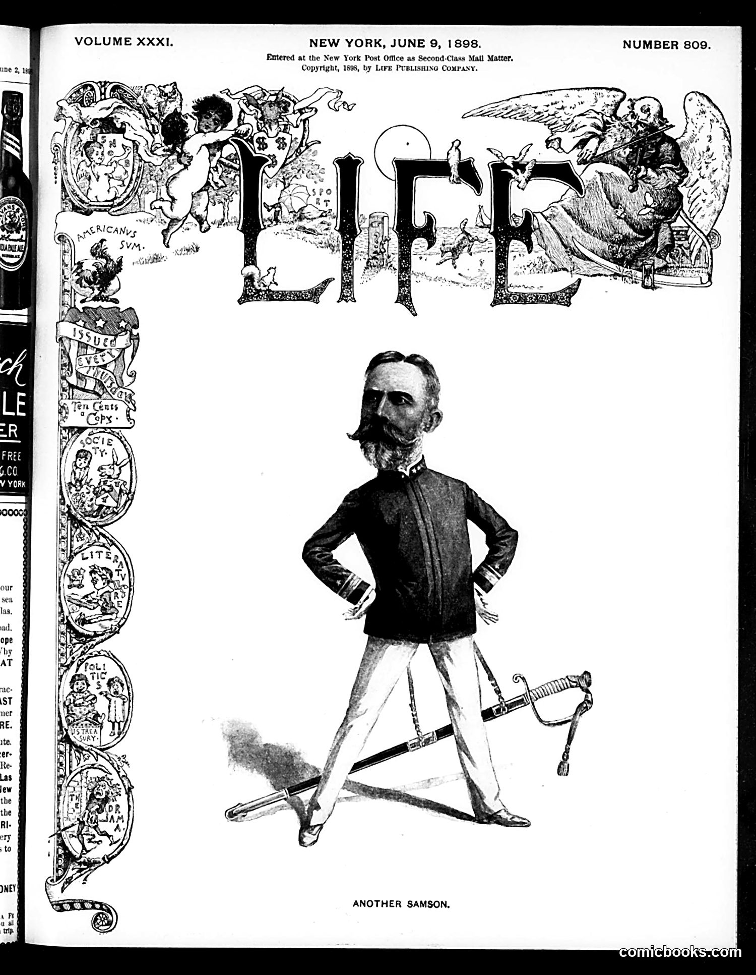 Life — June 9, 1898 — page 1: Life, 1898-06-09