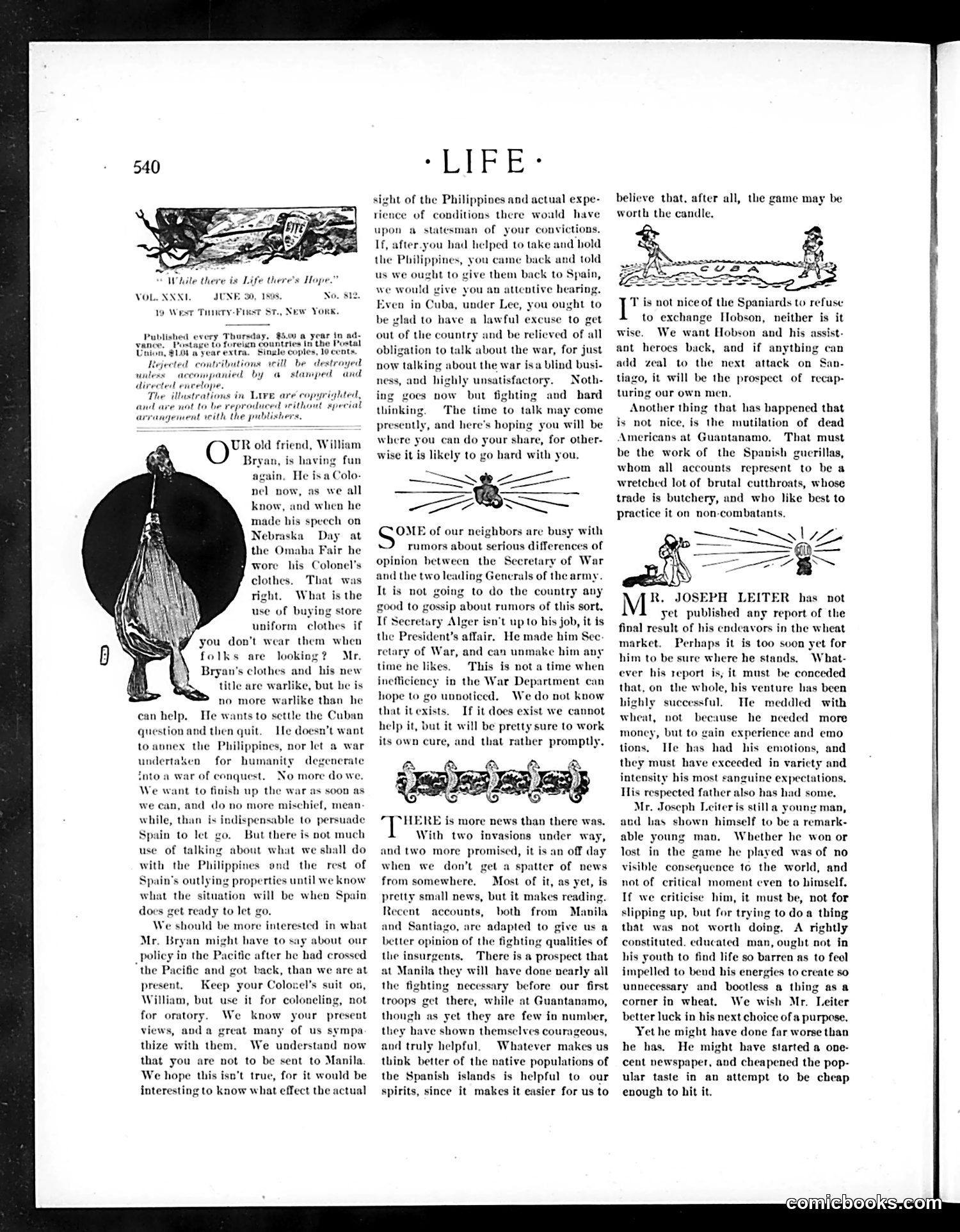 Life — June 30, 1898 — page 4: Life, 1898-06-30