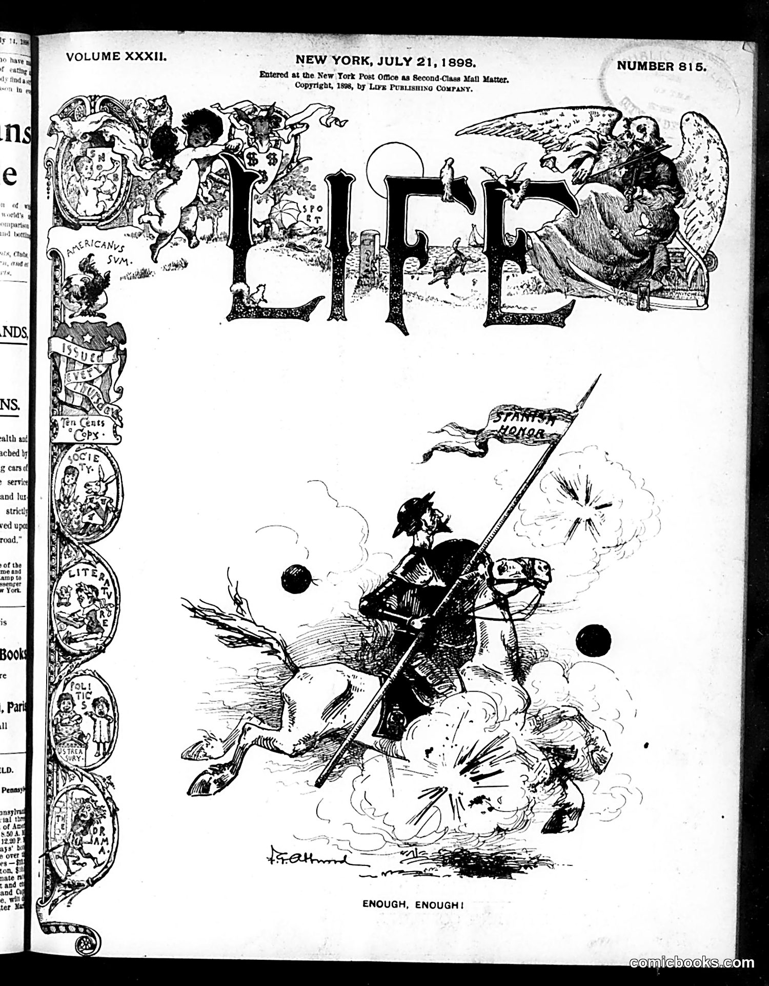 Life — July 21, 1898 — page 1: Life, 1898-07-21
